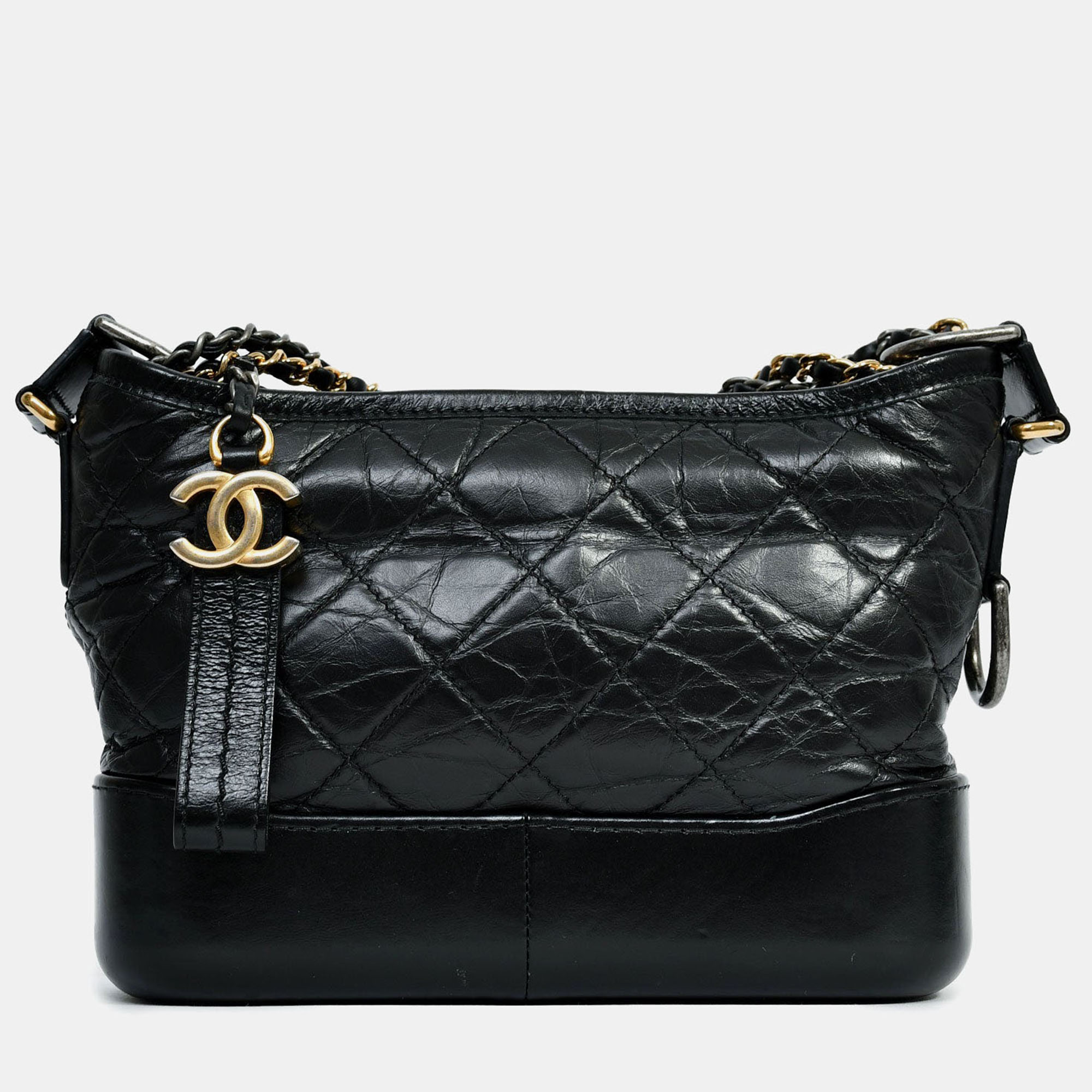 

Chanel 2018 Black Lambskin Leather Small Gabrielle Bag