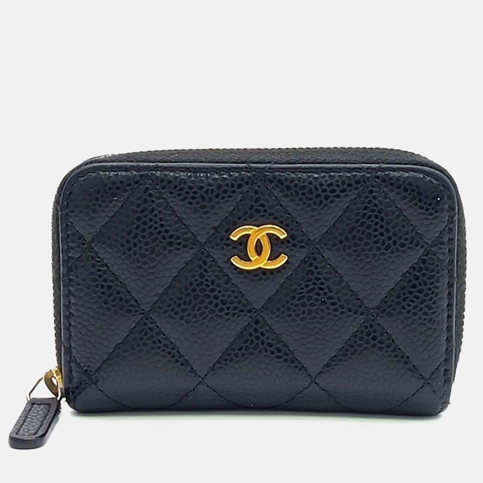 

Chanel Black Leather Caviar Card Holder