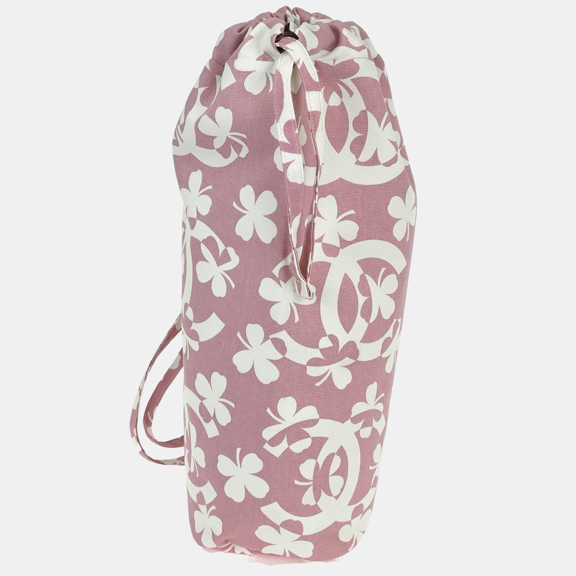 

Chanel Pink/White Canvas Drawstring Shoulder Bag