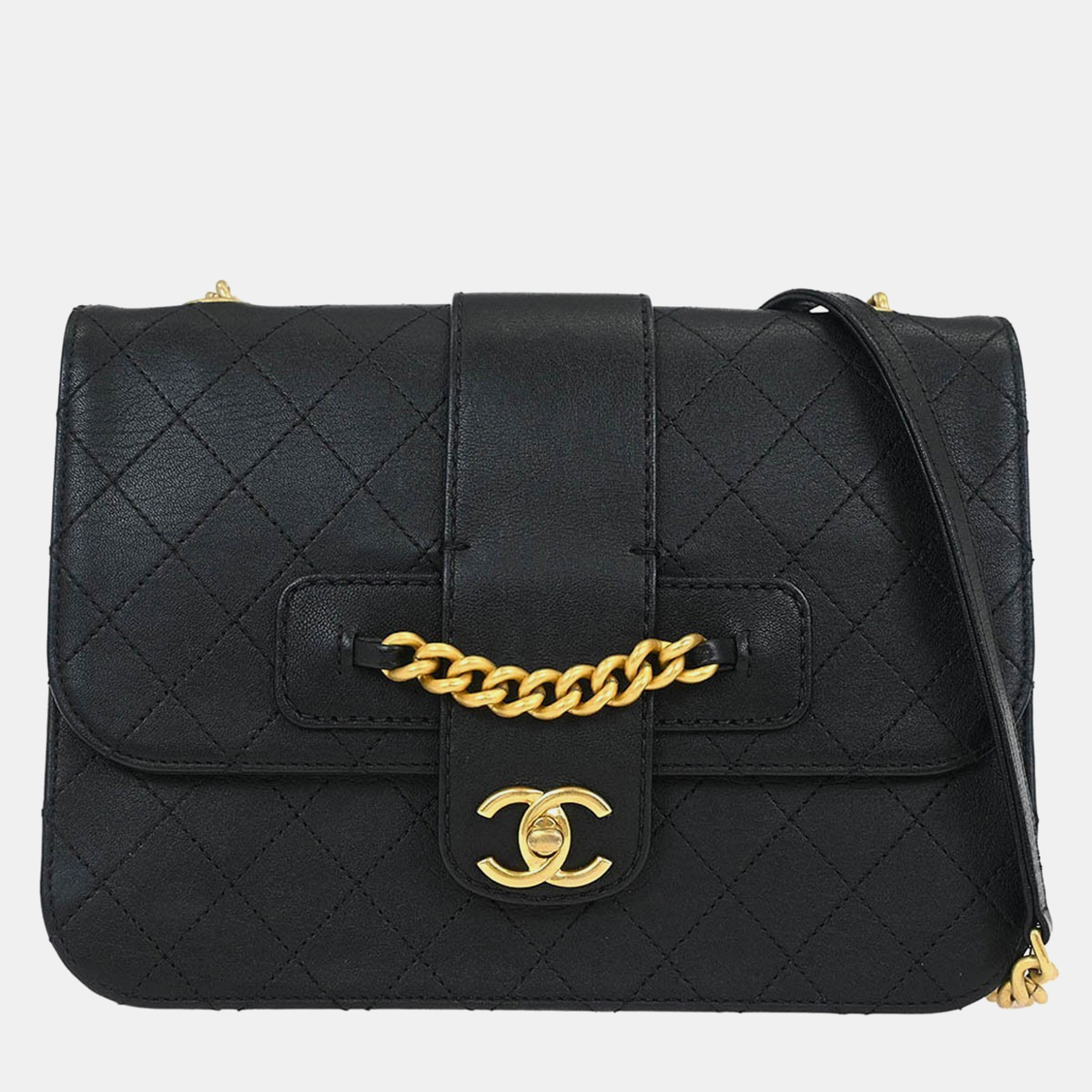 

Chanel Black Calfskin Shoulder Bag