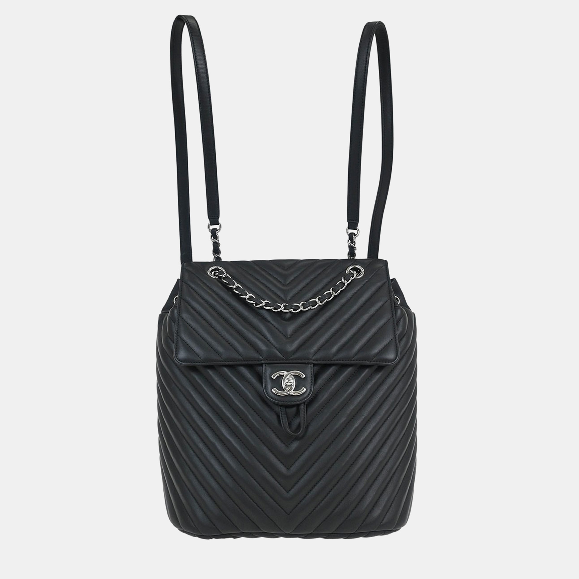 

Chanel Black Lambskin Chevron Urban Spirit Backpack