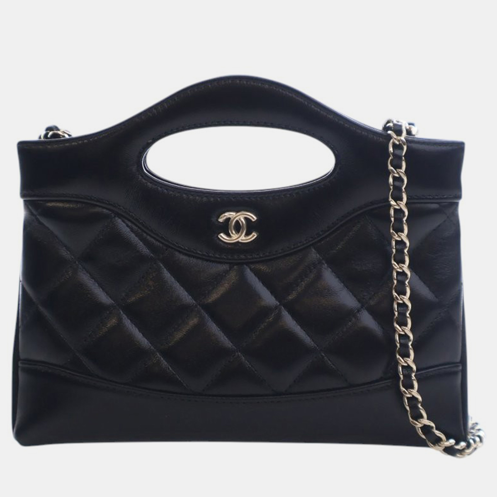 

Chanel Black Nano Shiny Aged Calfskin 31 Shopping Bag