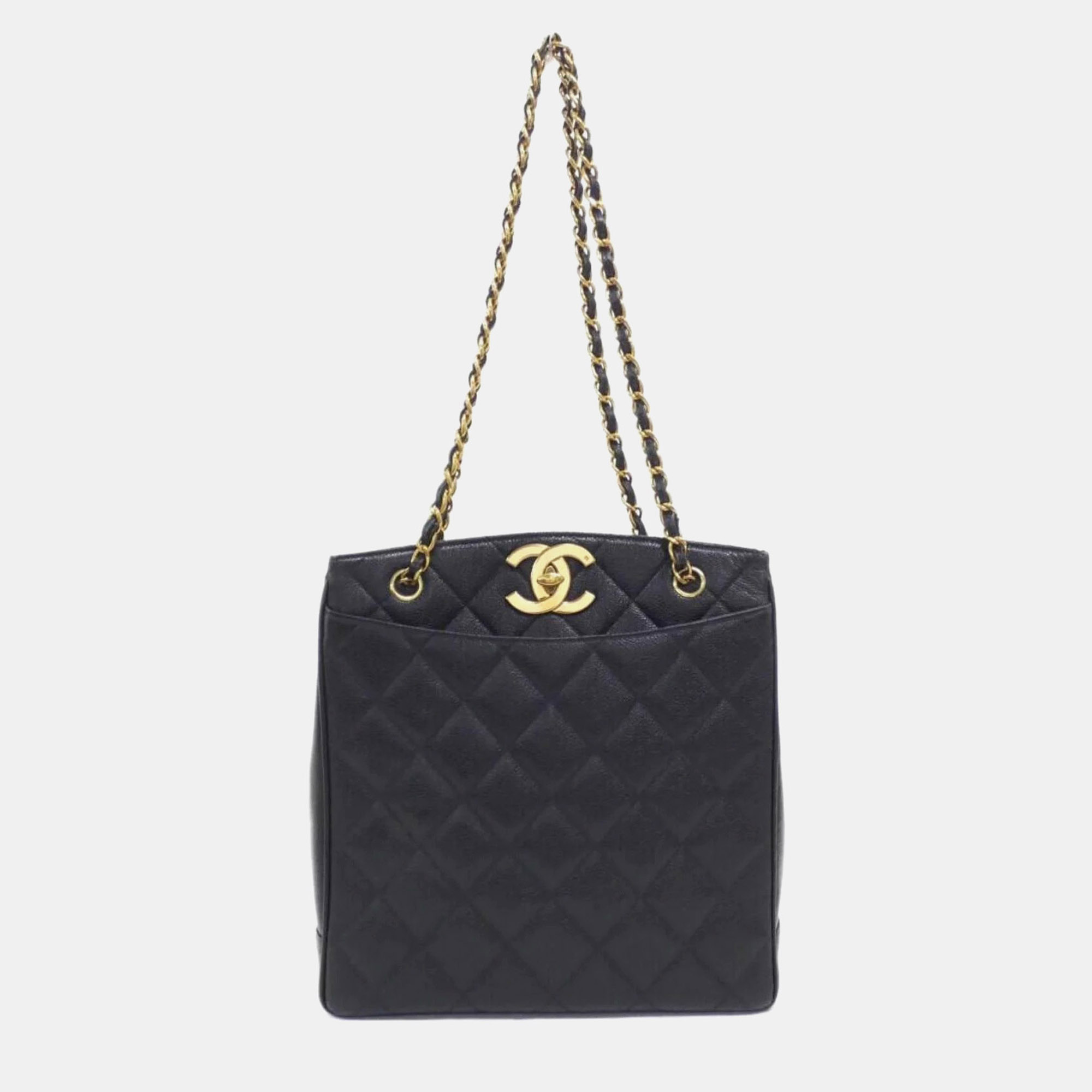 

Chanel Black Leather Shoulder Bag