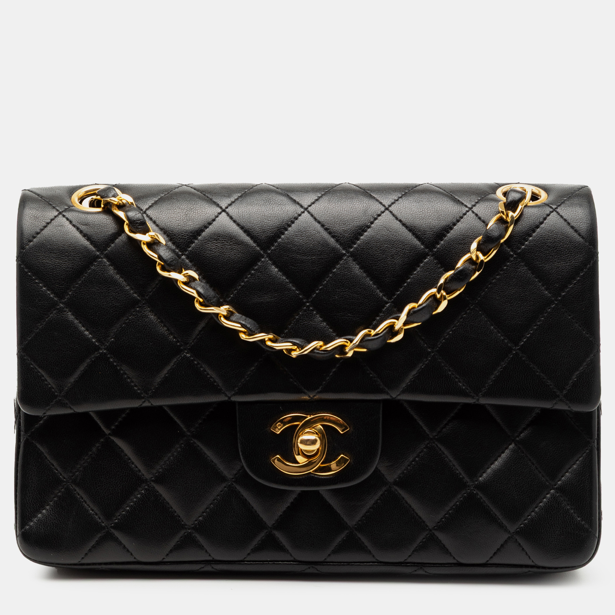 

Chanel Black Small Classic Lambskin Double Flap