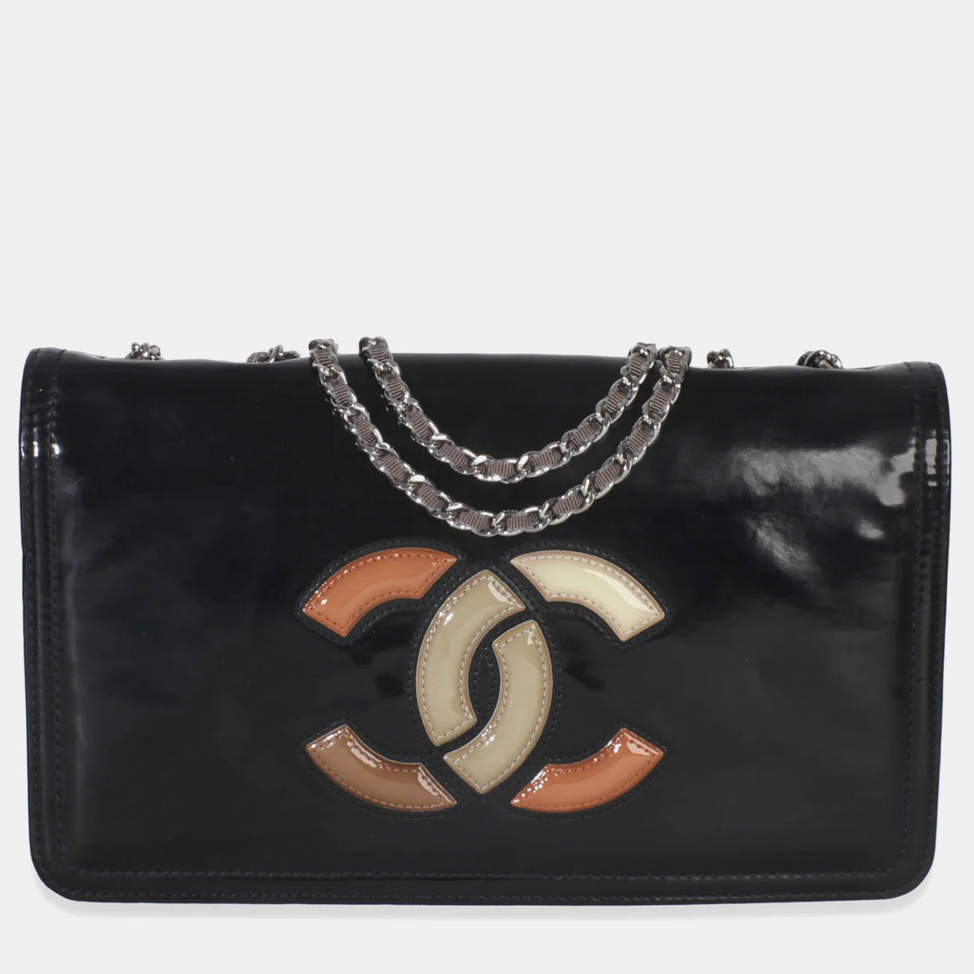

Chanel Black Patent CC Lipstick Flap Bag