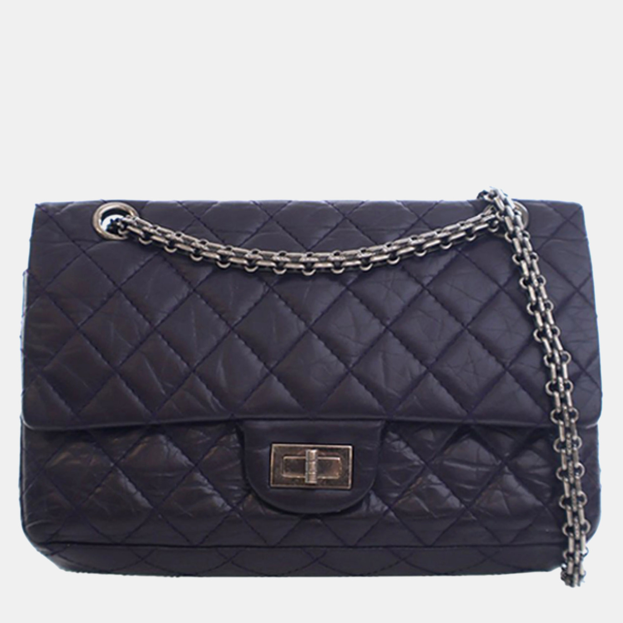 

Chanel Purple Quilted Aged Calfskin Reissue 2.55 Double Flap 225