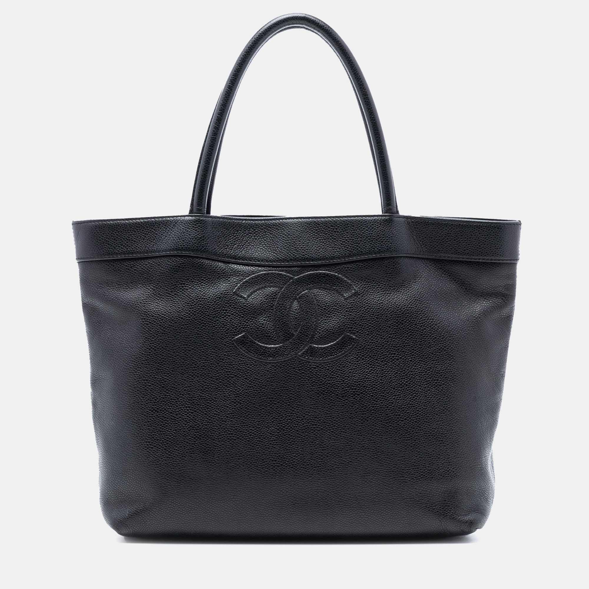 

Chanel Black CC Caviar Open Tote