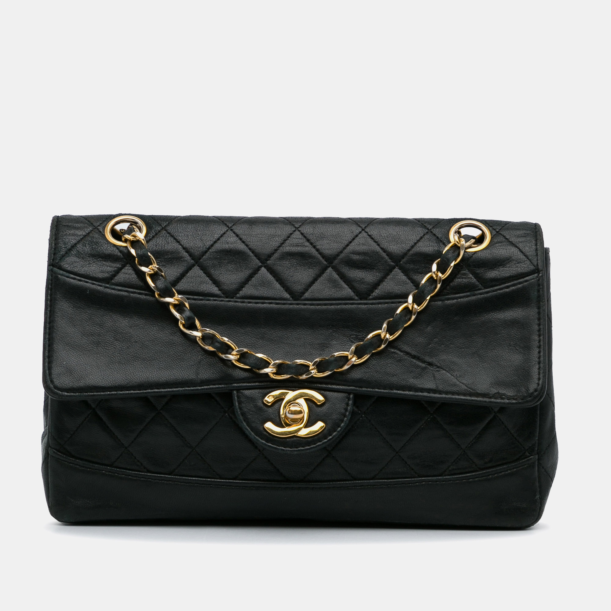 

Chanel Black Quilted Lambskin Shoulder Bag