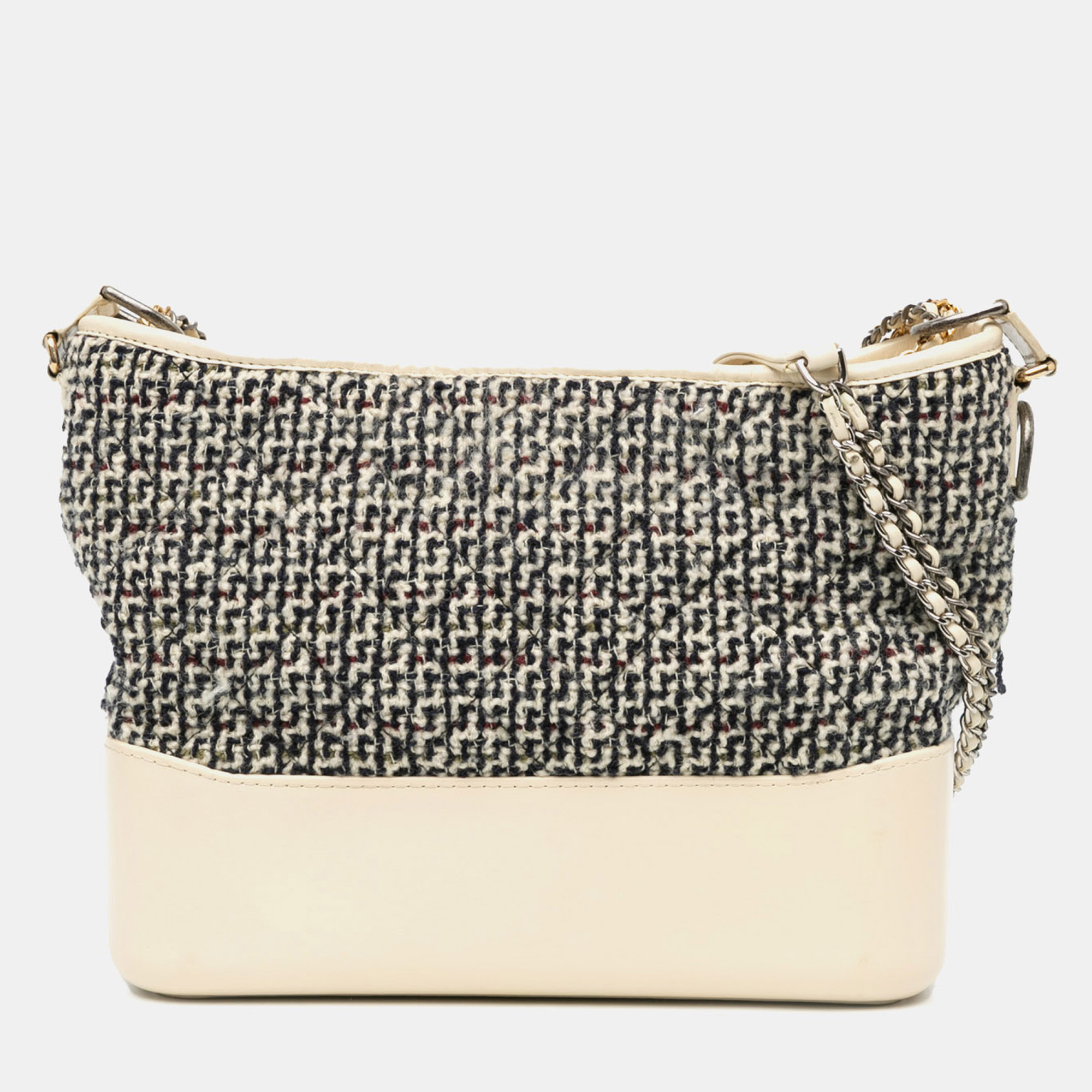 

Chanel Blue White Medium Tweed and Lambskin Gabrielle Crossbody