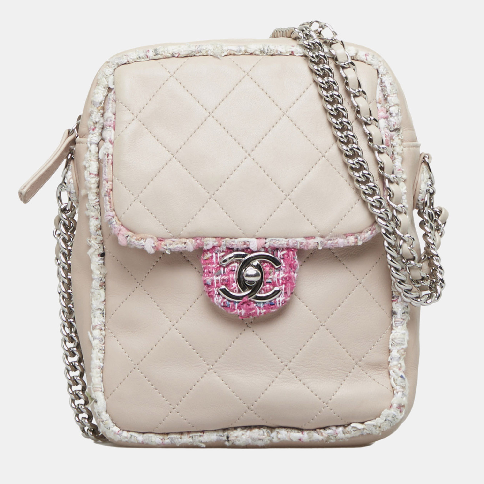 

Chanel Pink Elegant Tweed Crossbody