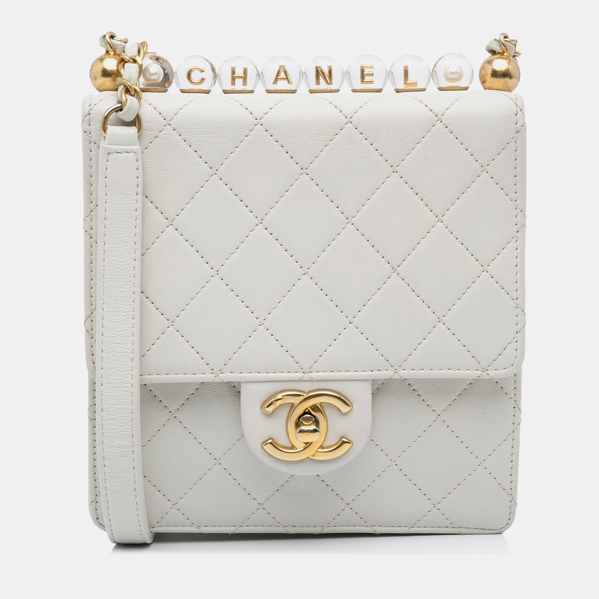 

Chanel White Mini Chic Pearls Crossbody