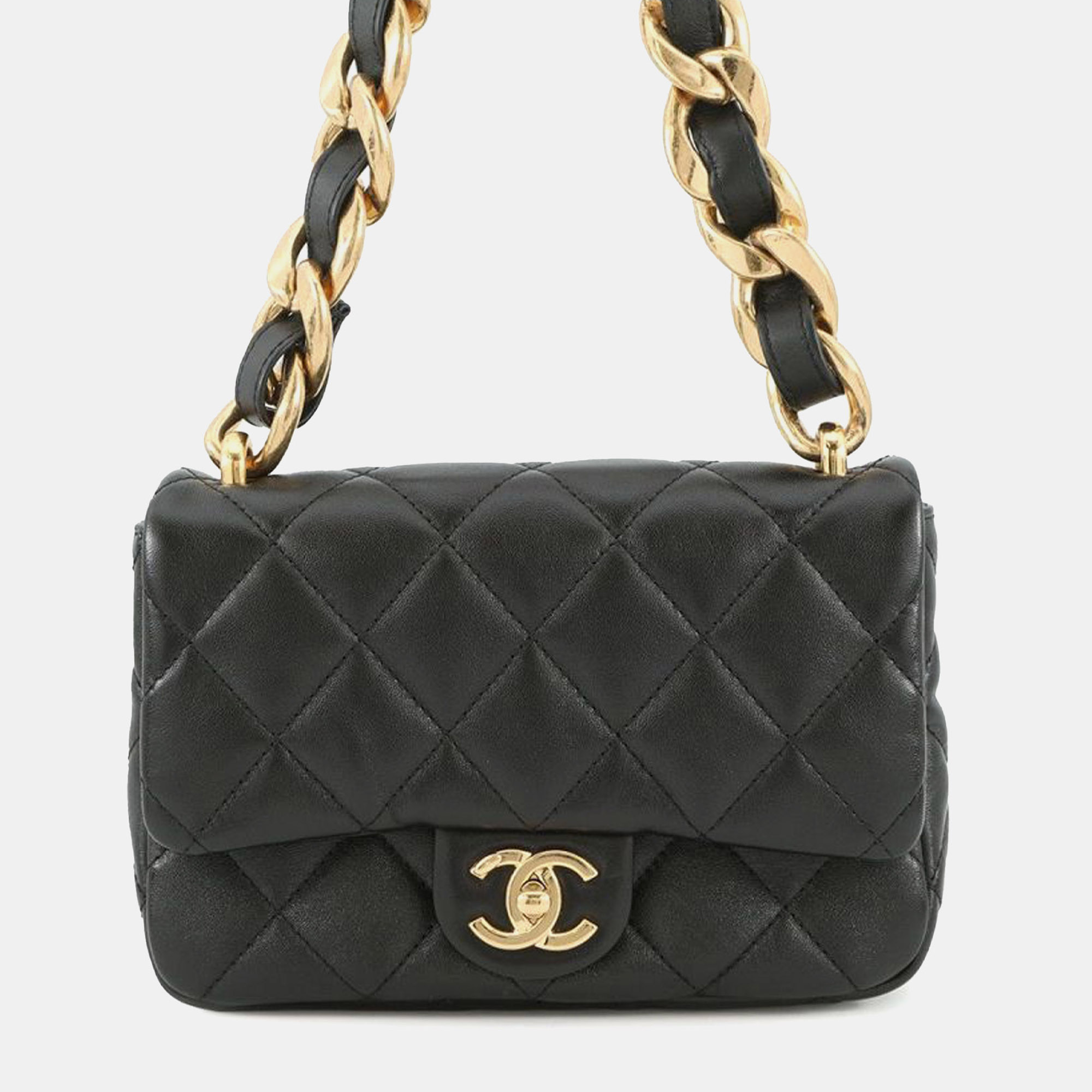 

Chanel Black Small Quilted Lambskin Funky Town Flap