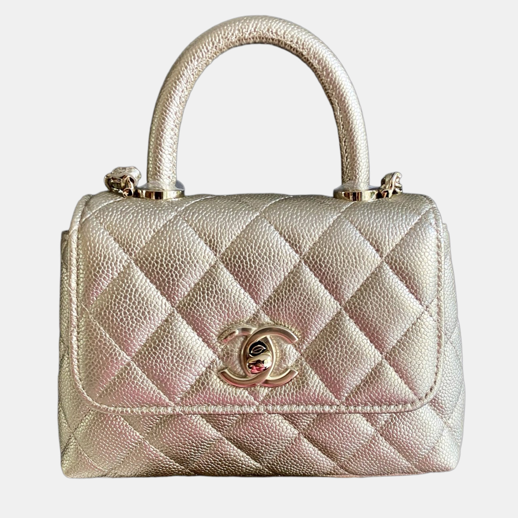 

Chanel Coco Handle Nano light gold with gold hardware