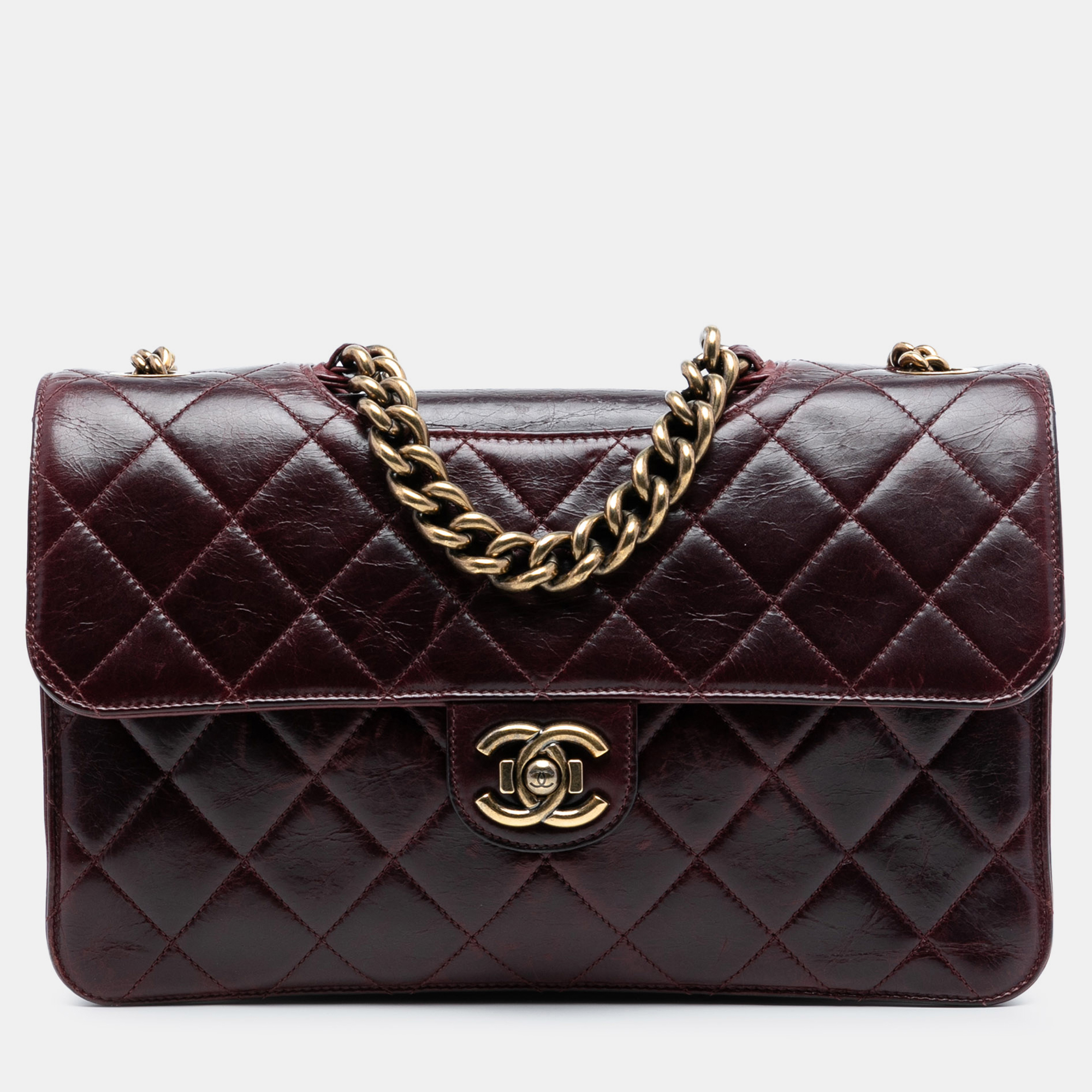 

Chanel Red Large Quilted Calfskin Perfect Edge Flap