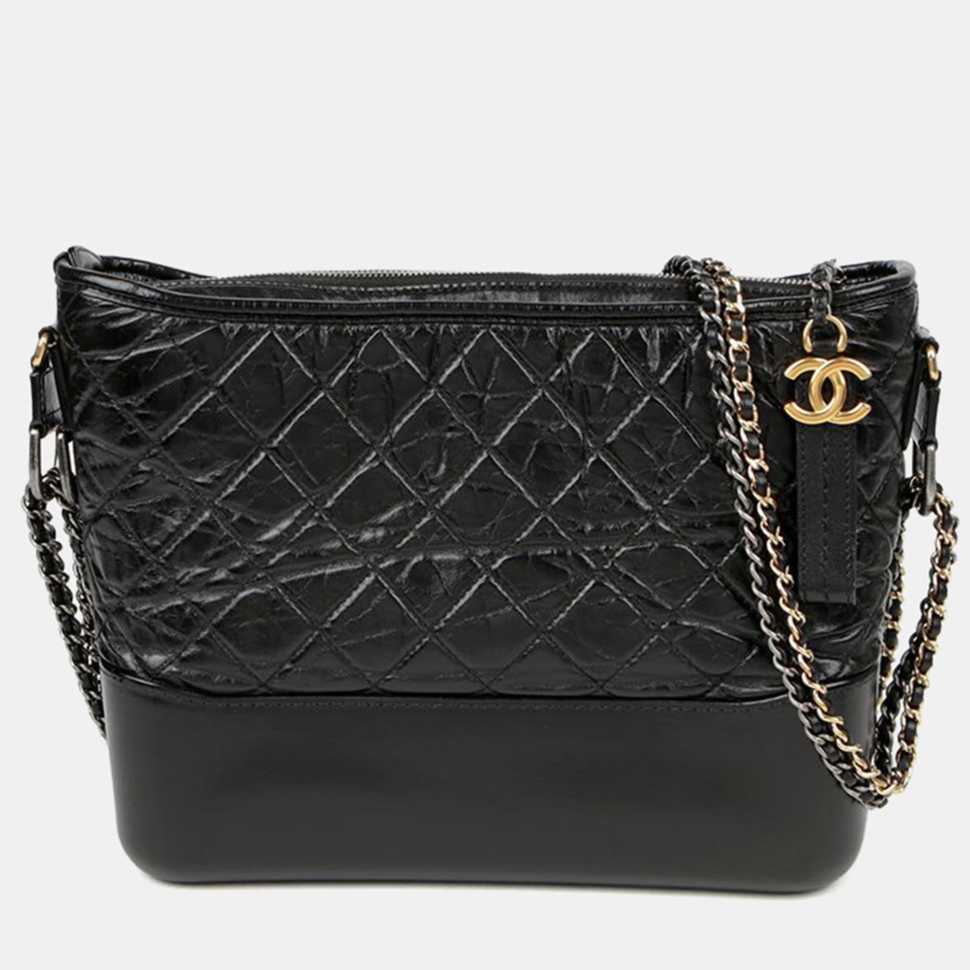 

Chanel Gabrielle Large Black Leather Hobo Bag