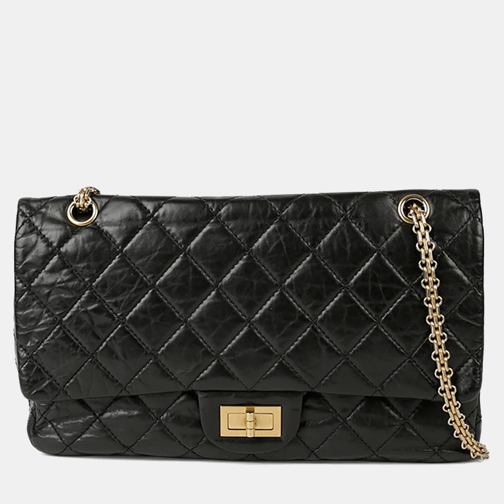 

Chanel Classic Flap Maxi Black Caviar Leather Shoulder Bag