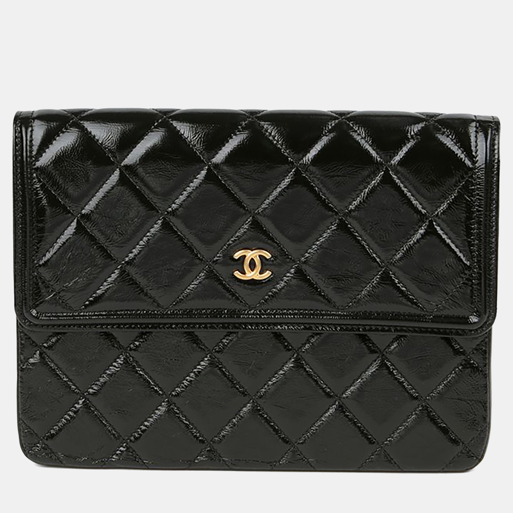 

Chanel Classic Black Leather Flap Clutch