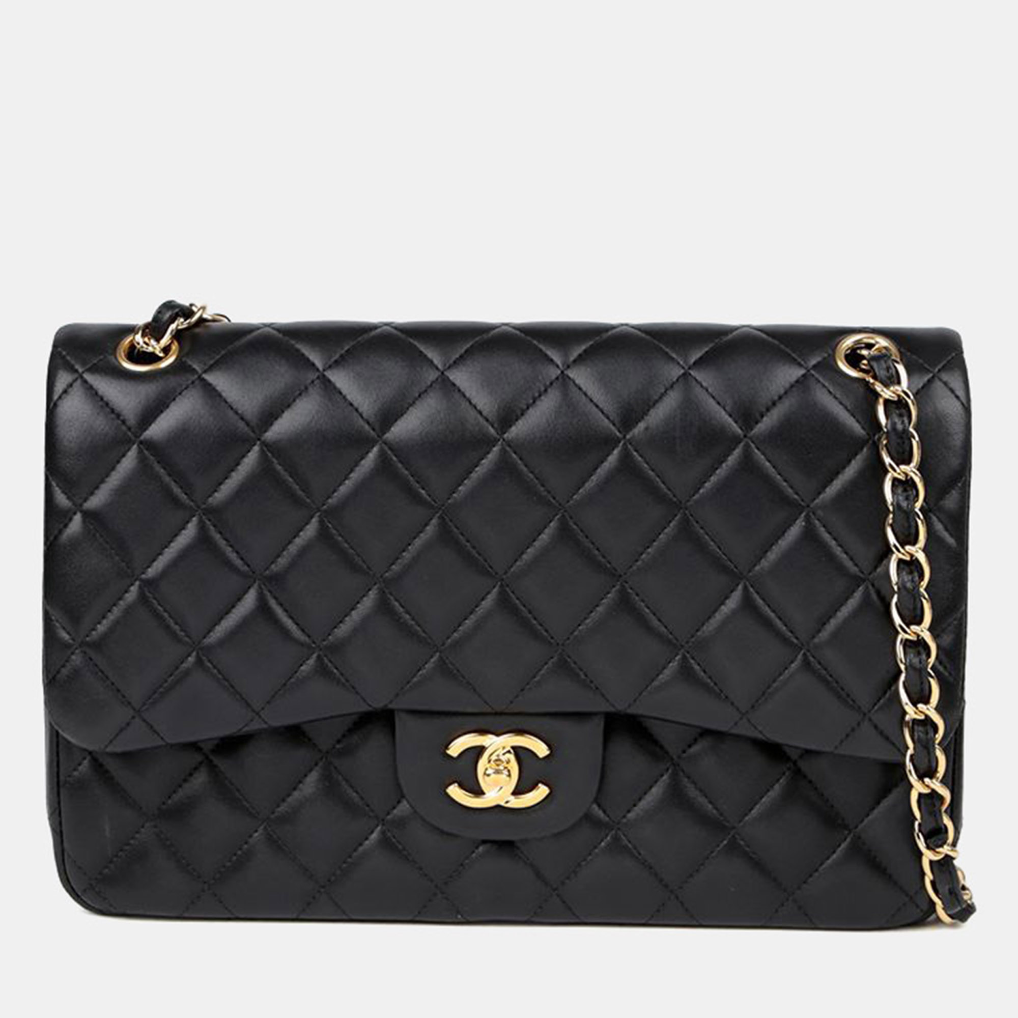 

Chanel Classic Flap Large Black Caviar Leather Shoulder Bag