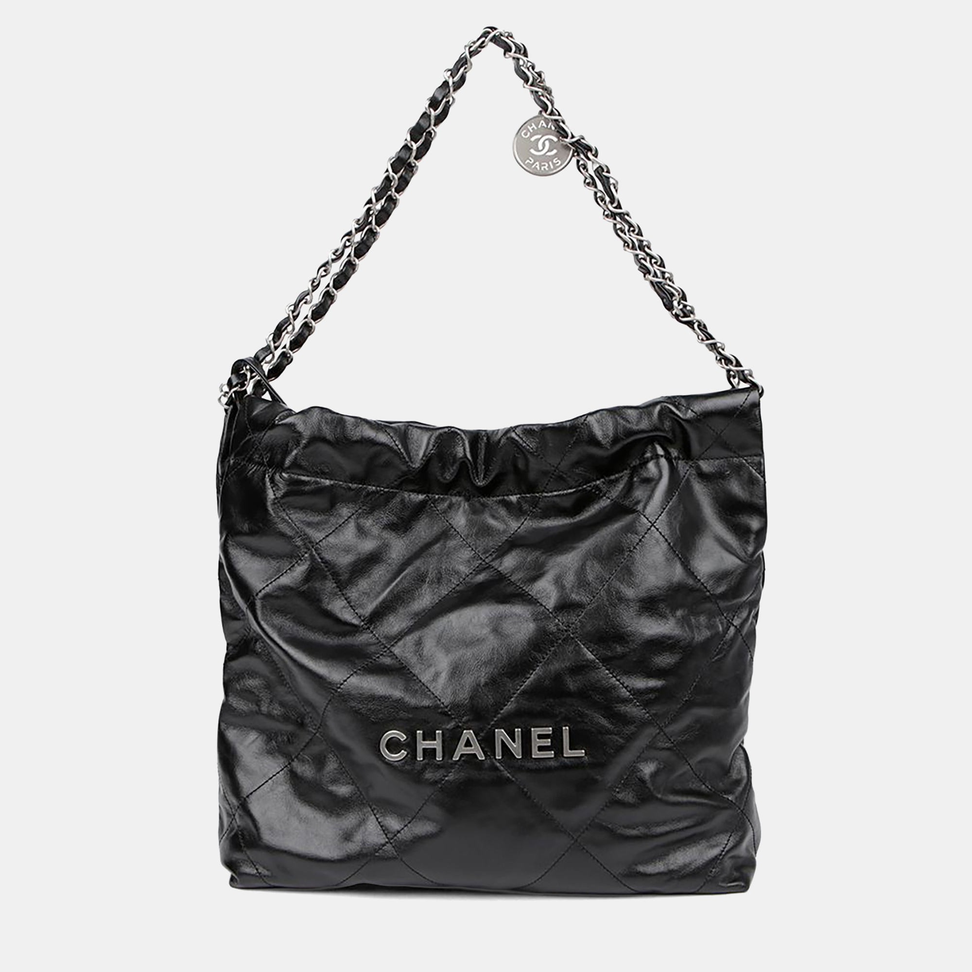 

Chanel 22 Black Leather Shoulder Bag