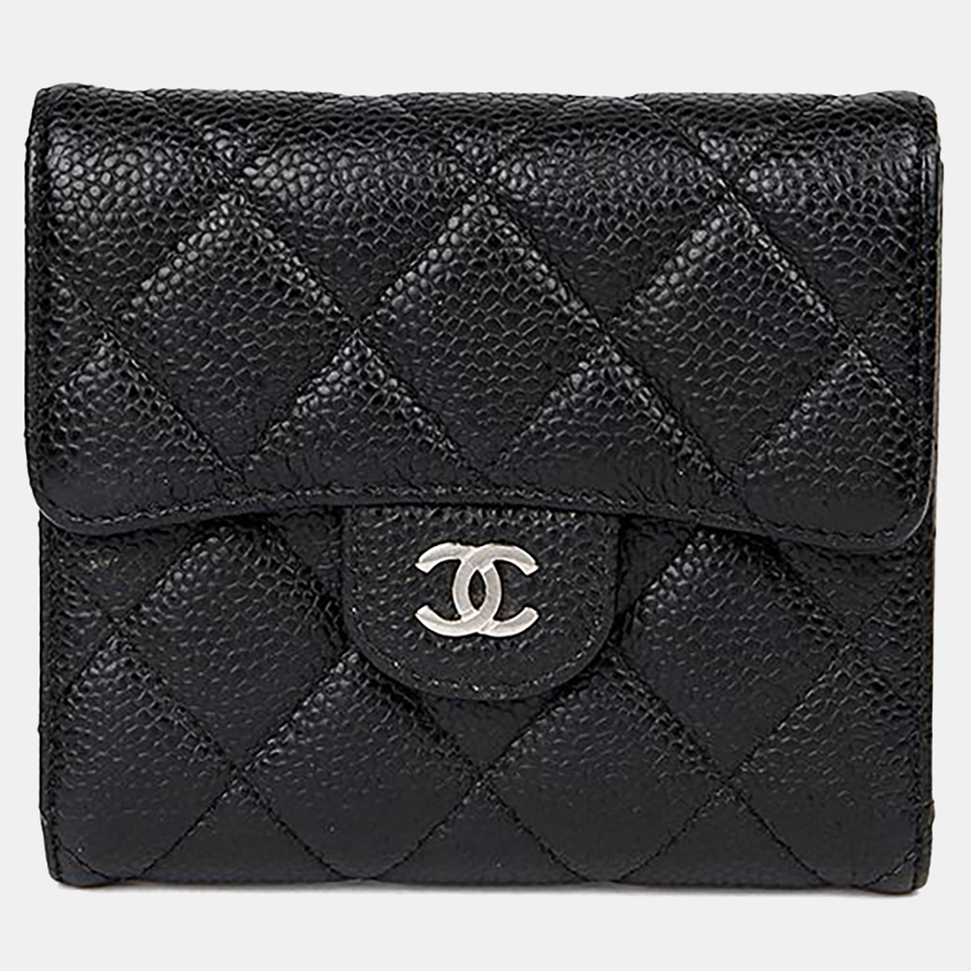 

Chanel Classic Black Caviar Leather Bi-Fold Wallet