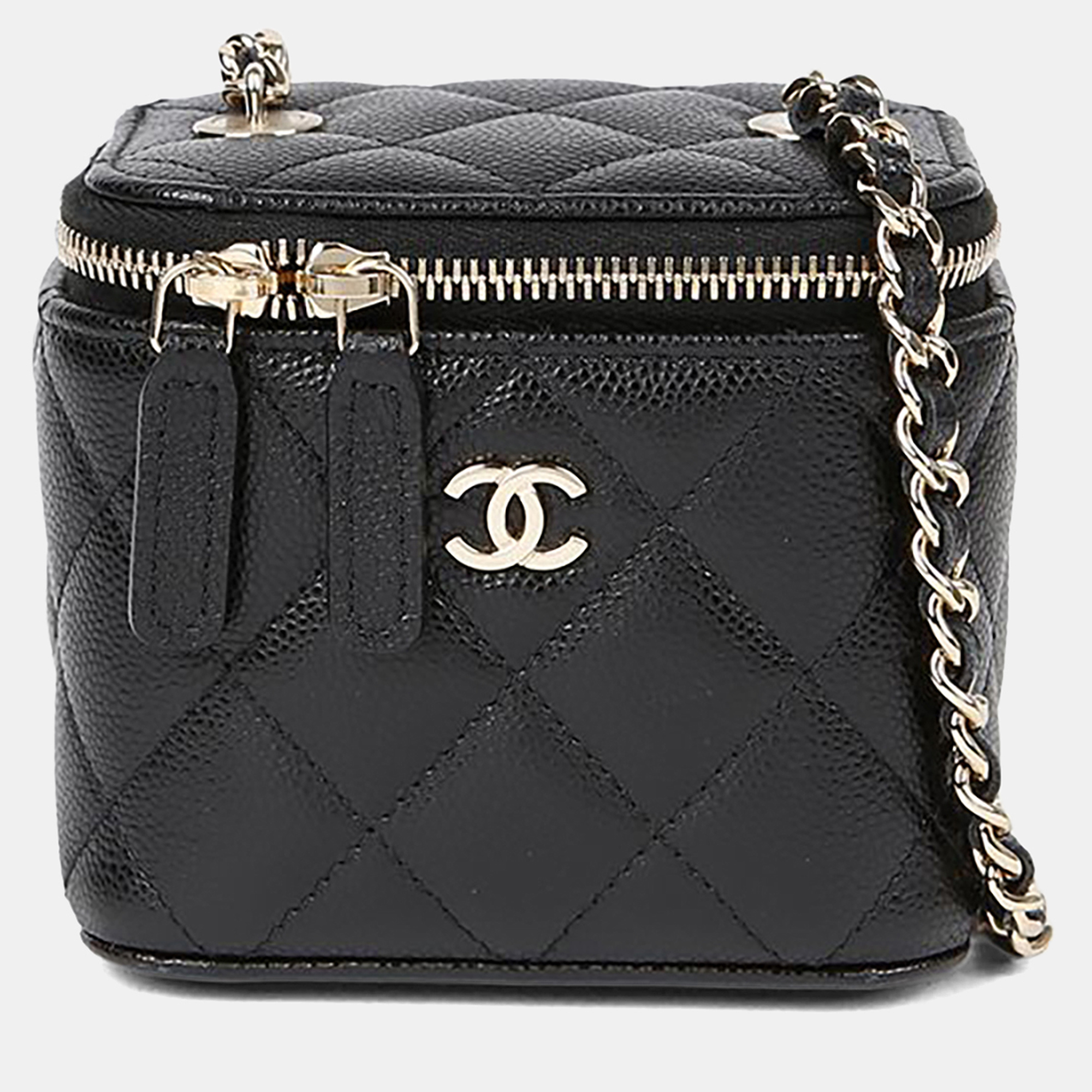 

Chanel Classic Mini Black Caviar Leather Vanity Bag