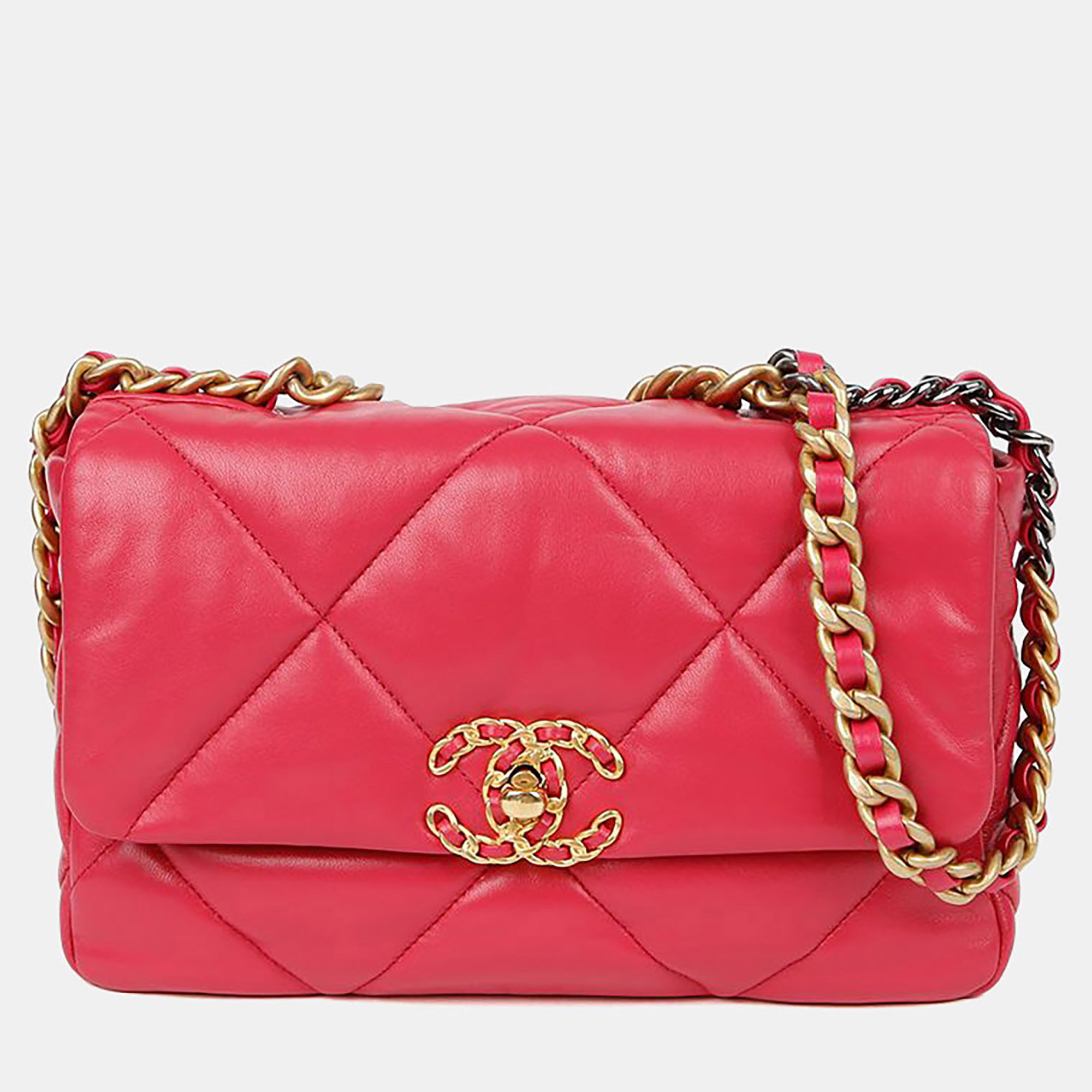 

Chanel 19 Medium Leather Shoulder Bag, Pink