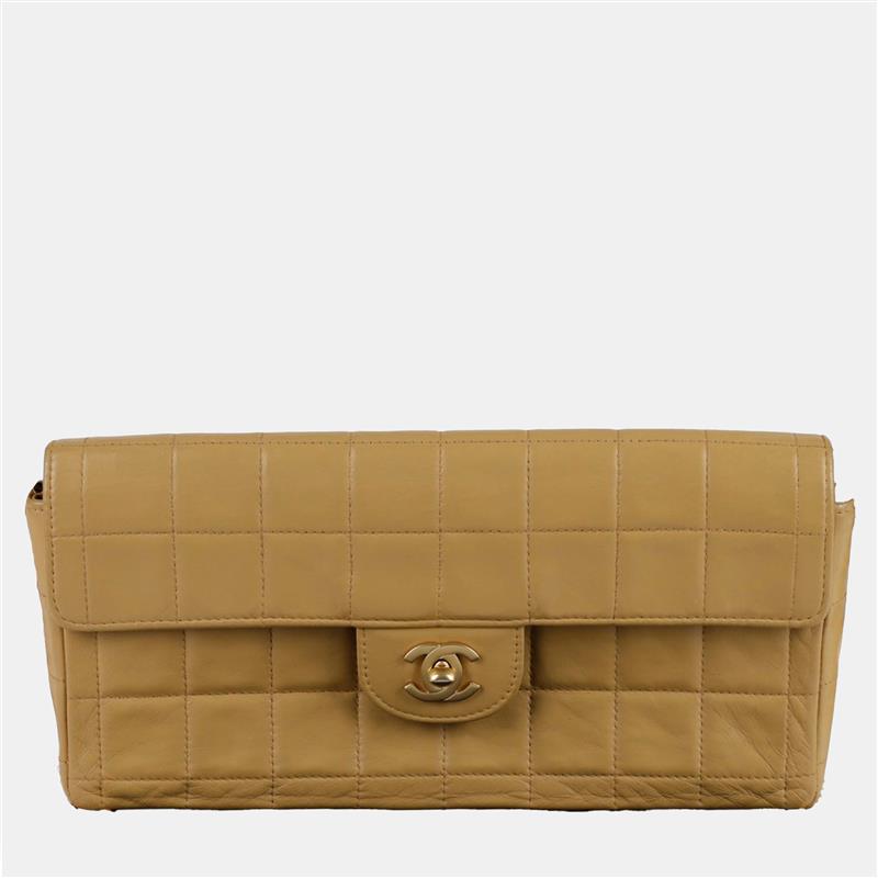

Chanel Chocolate Bar Brown Leather Flap Shoulder Bag