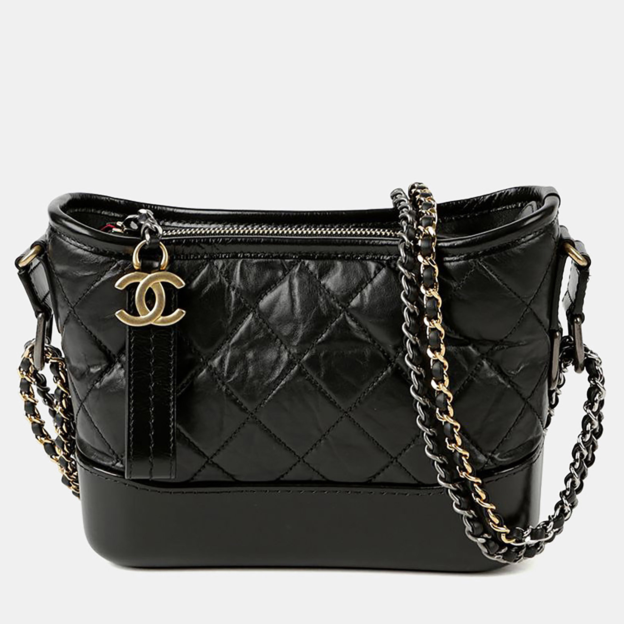 

Chanel Gabrielle Small Black Leather Shoulder Bag