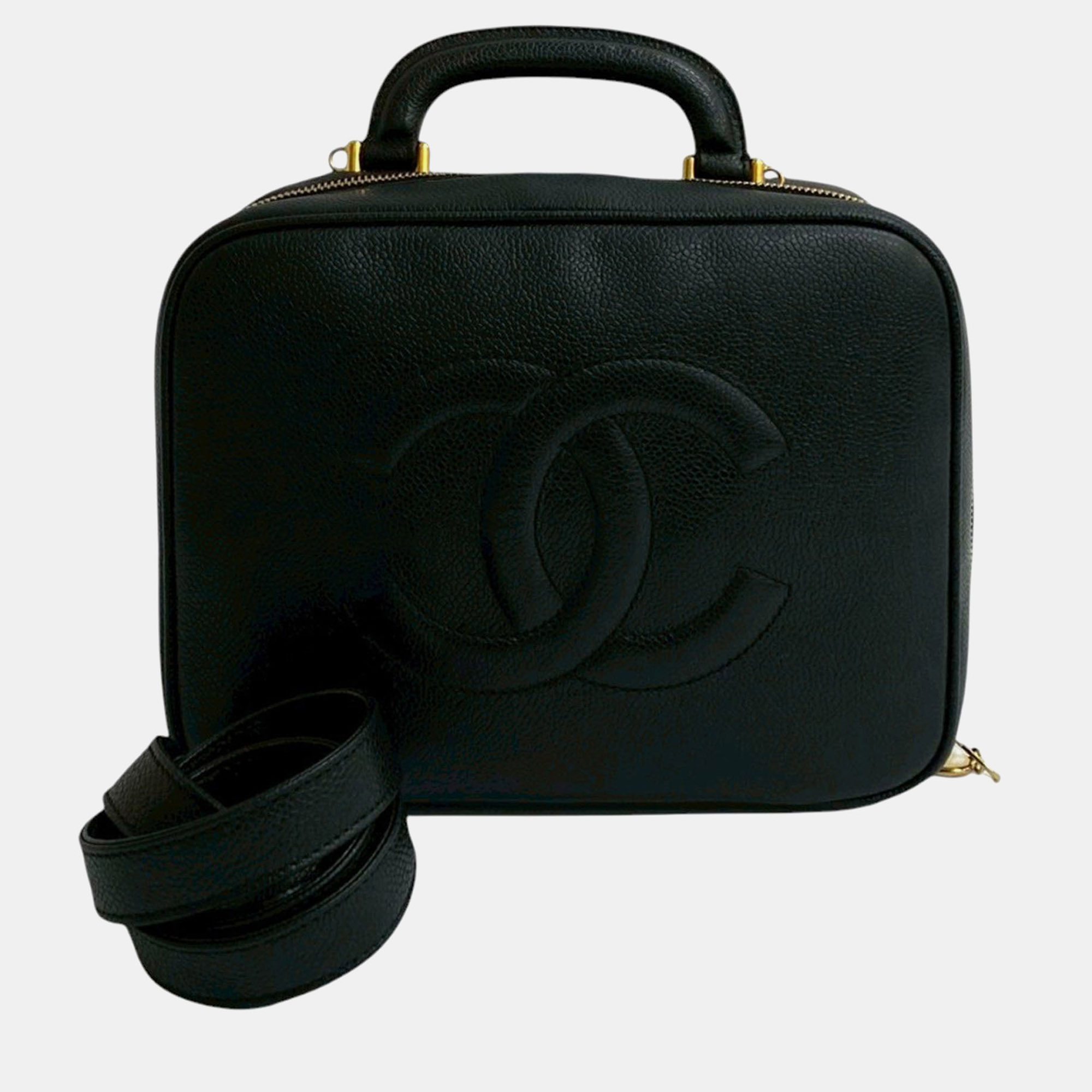 

Chanel Black CC Caviar Vanity Case