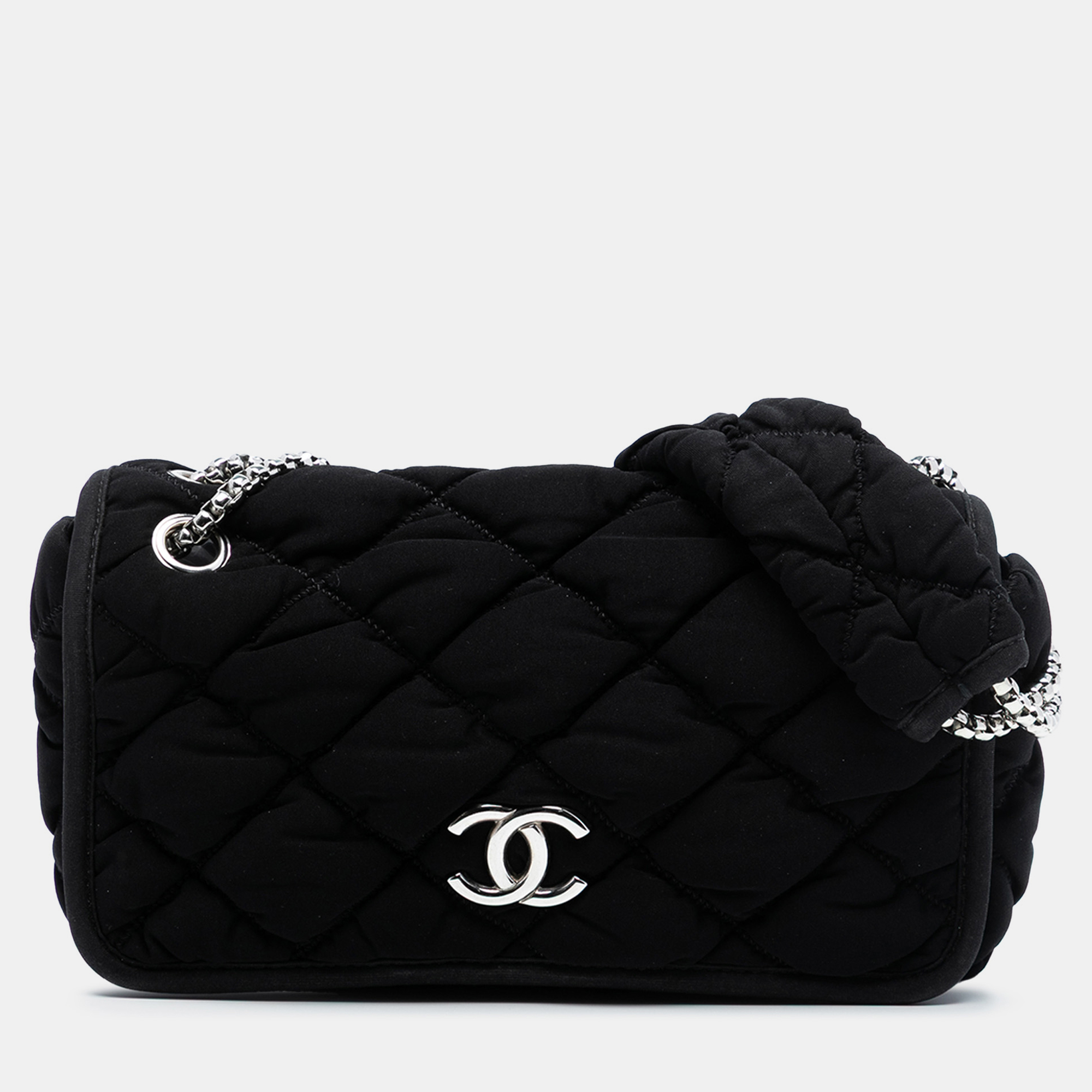 

Chanel Black Small Quilted Nylon Bubble Flap