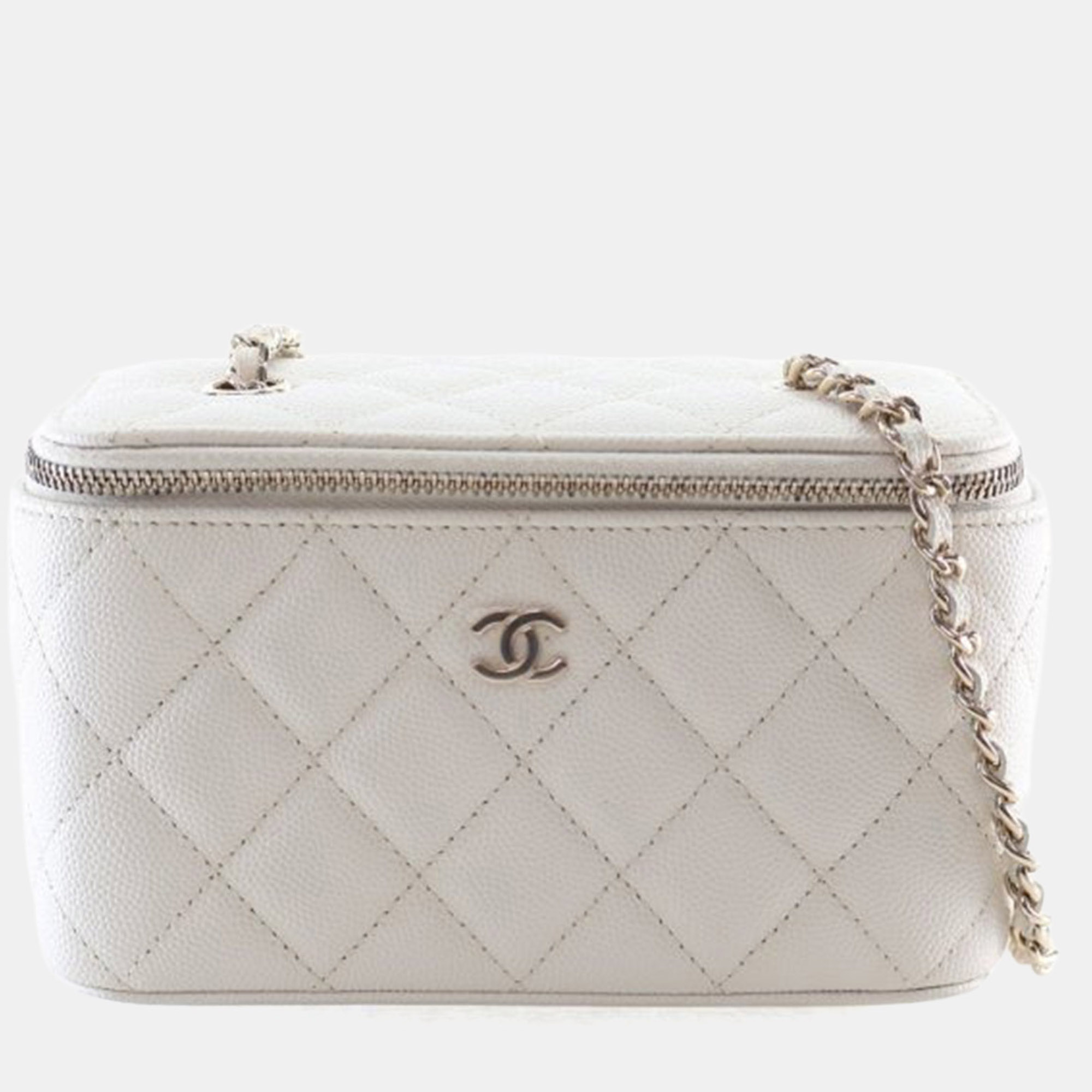 

Chanel Small Caviar Vanity Case, Beige