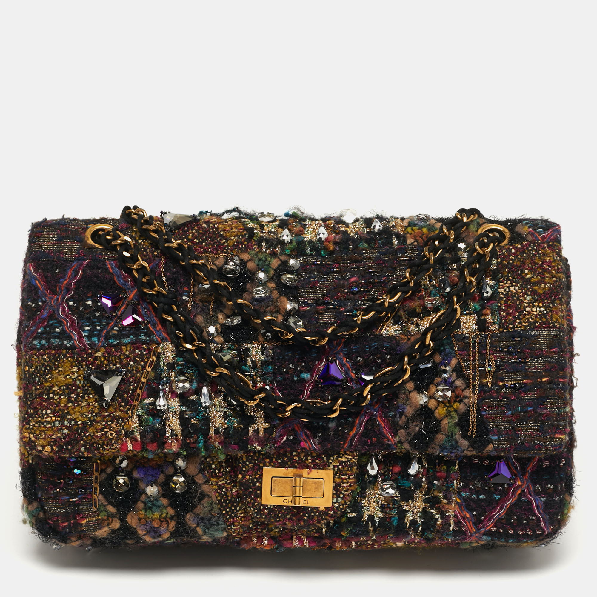 

Chanel 2.55 Reissue Paris Byzance 227 Multicolor Lasage Tweed Jeweled Flap Bag
