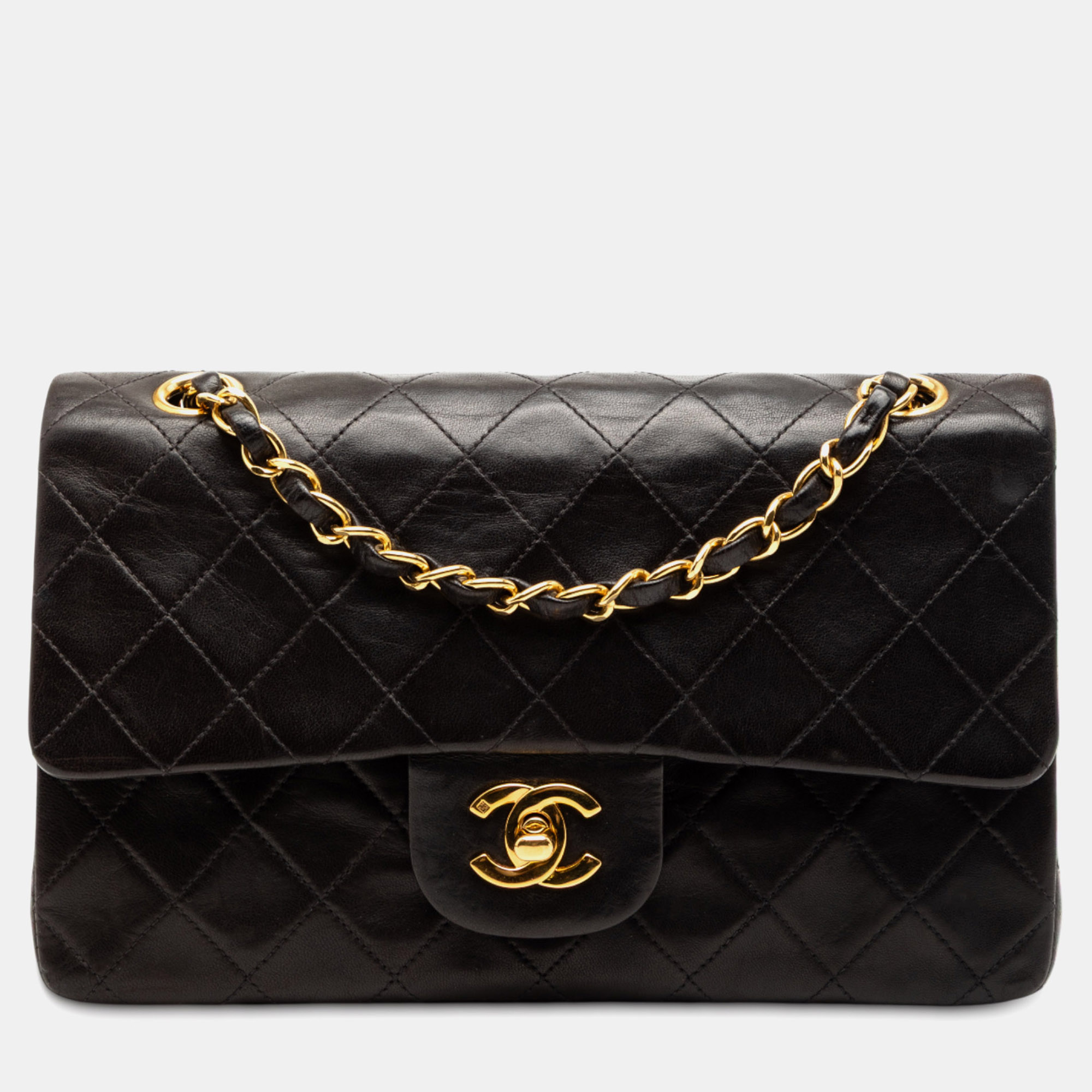 

Chanel Black Small Classic Lambskin Double Flap