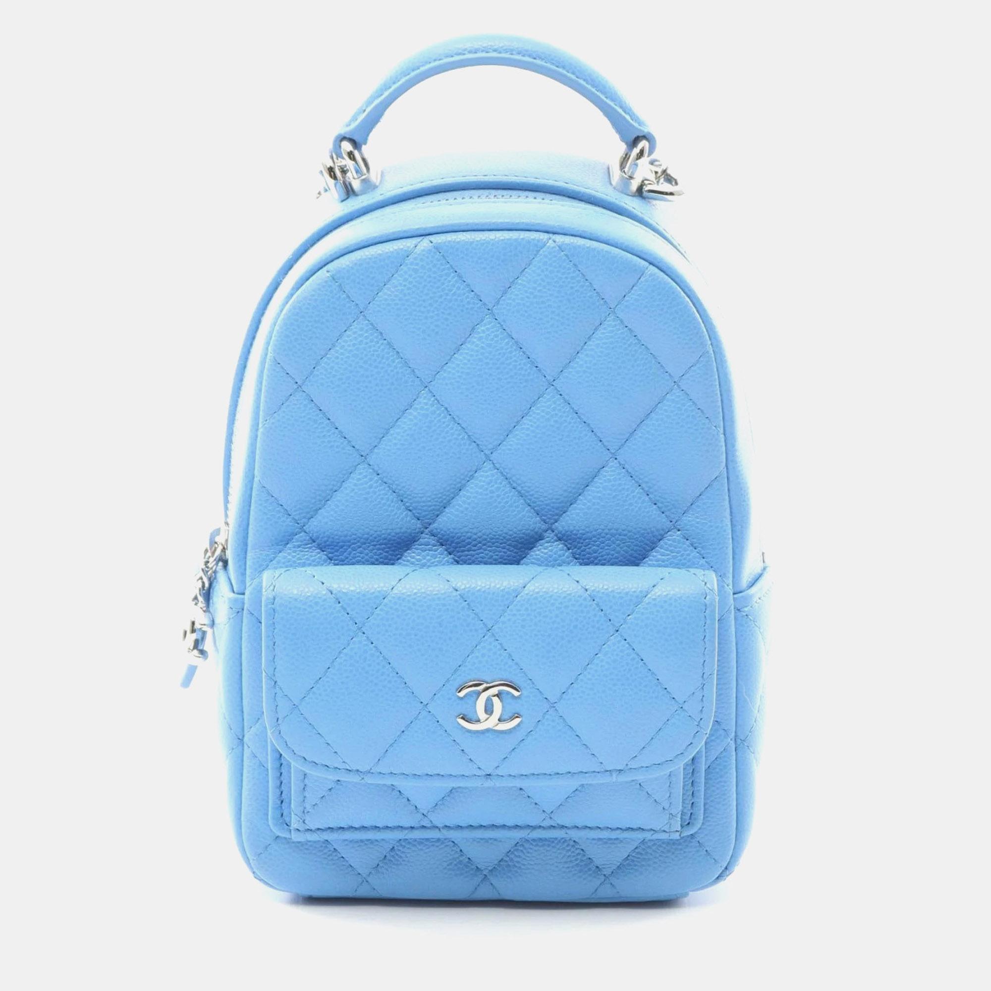 

Chanel Matelasse Backpack Leather Grained Calfskin Blue