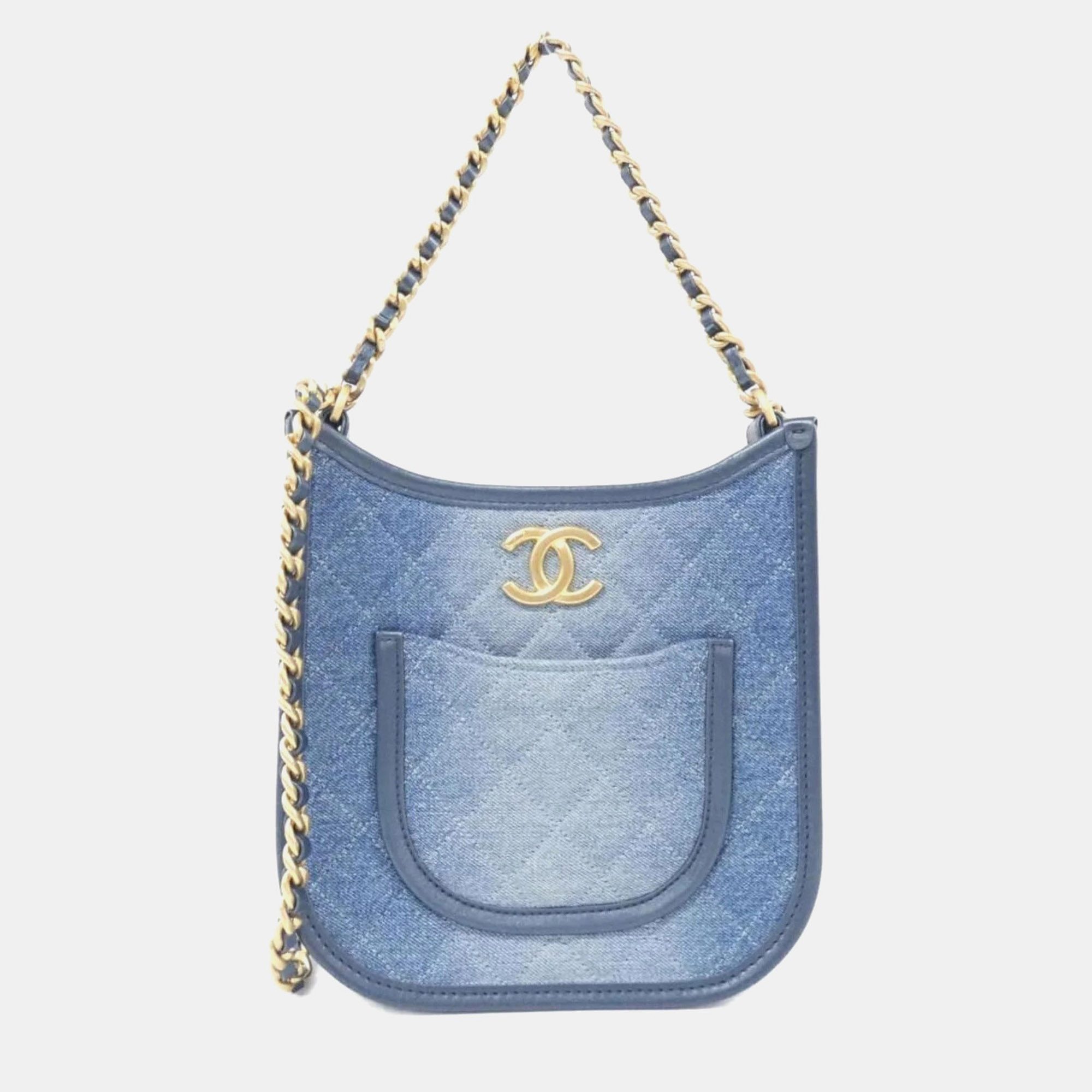 

Chanel Blue Denim Shoulder Bag