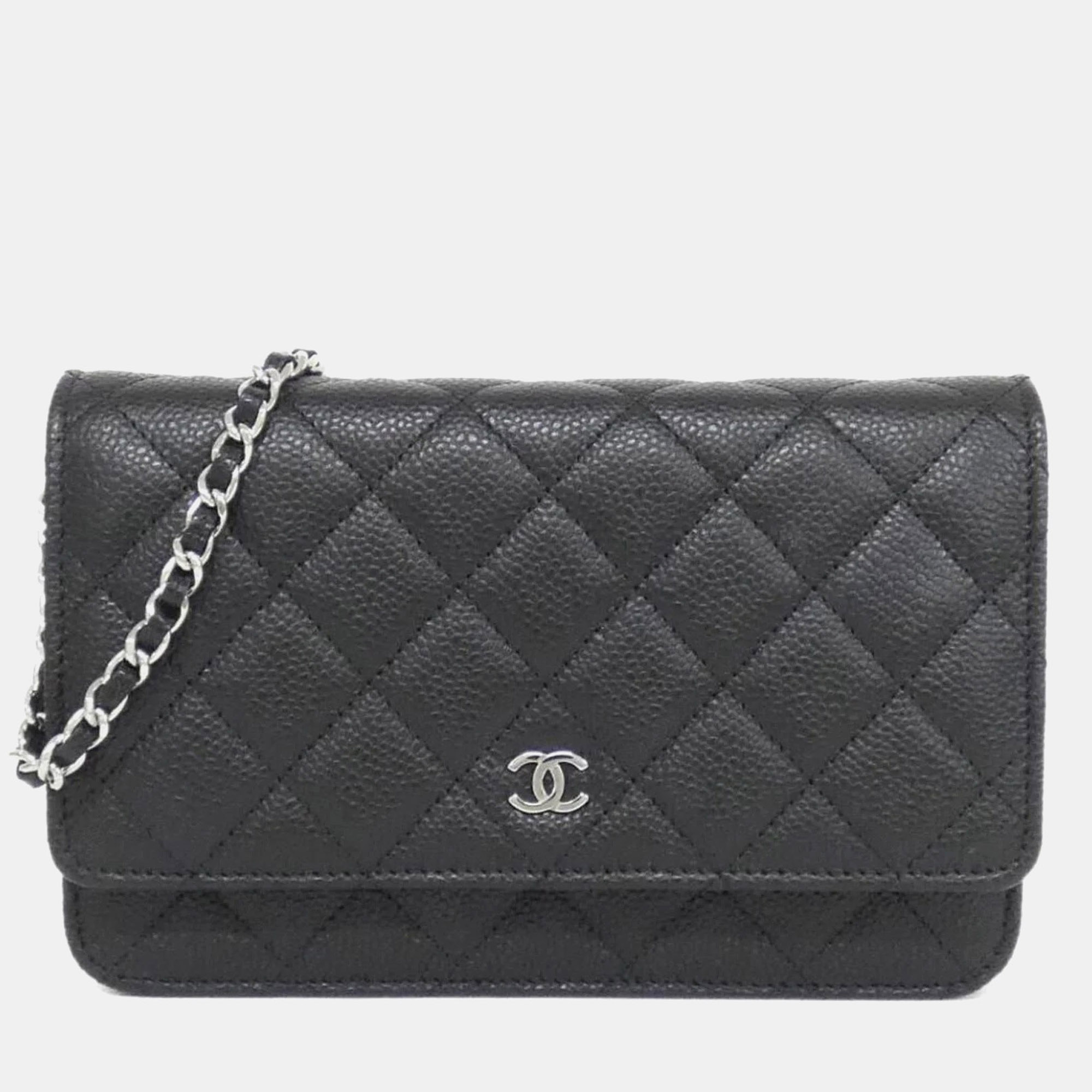 

Chanel Timeless Classic Caviar Leather Wallet on Chain, Black