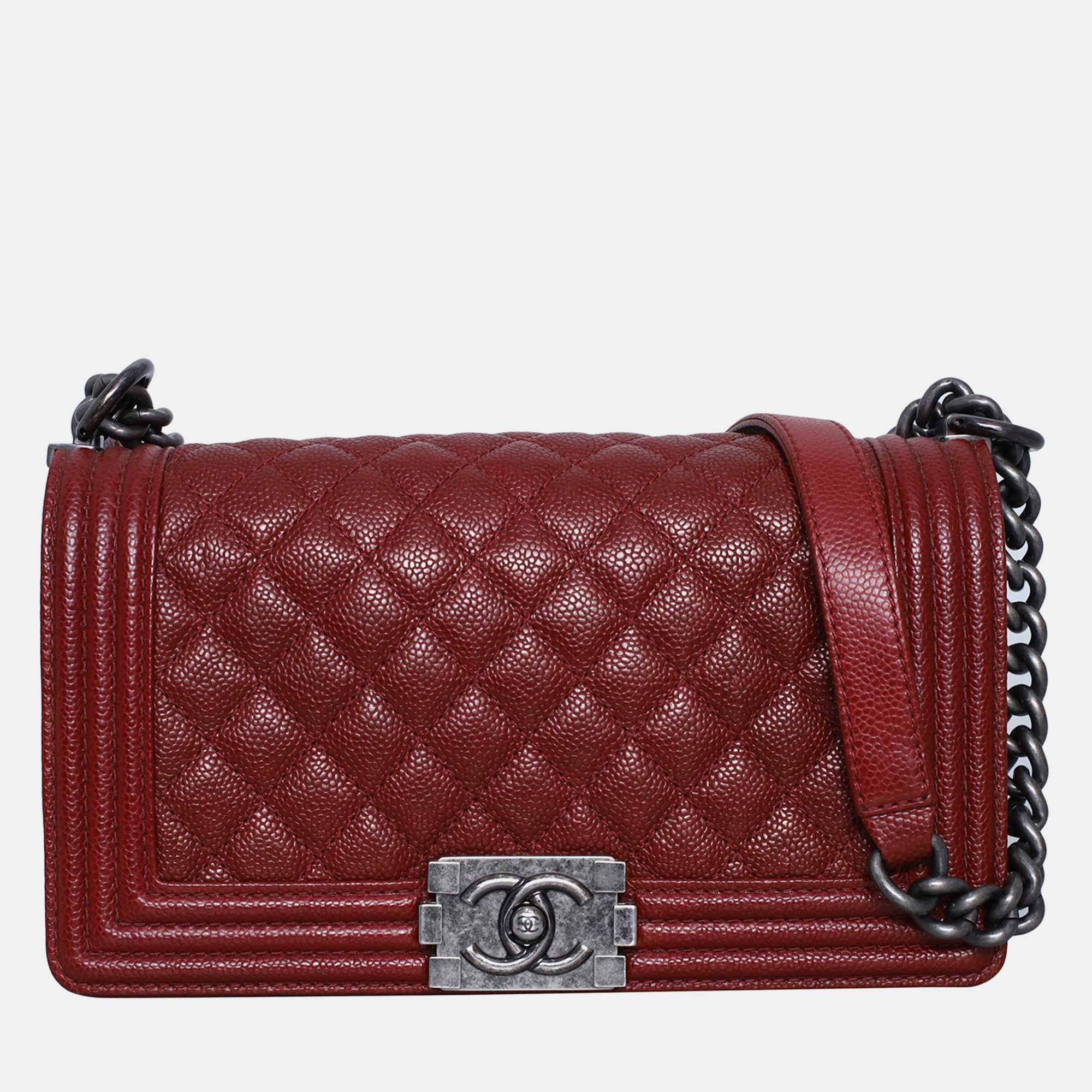

Chanel Caviar Old Medium Boy Bag, Red