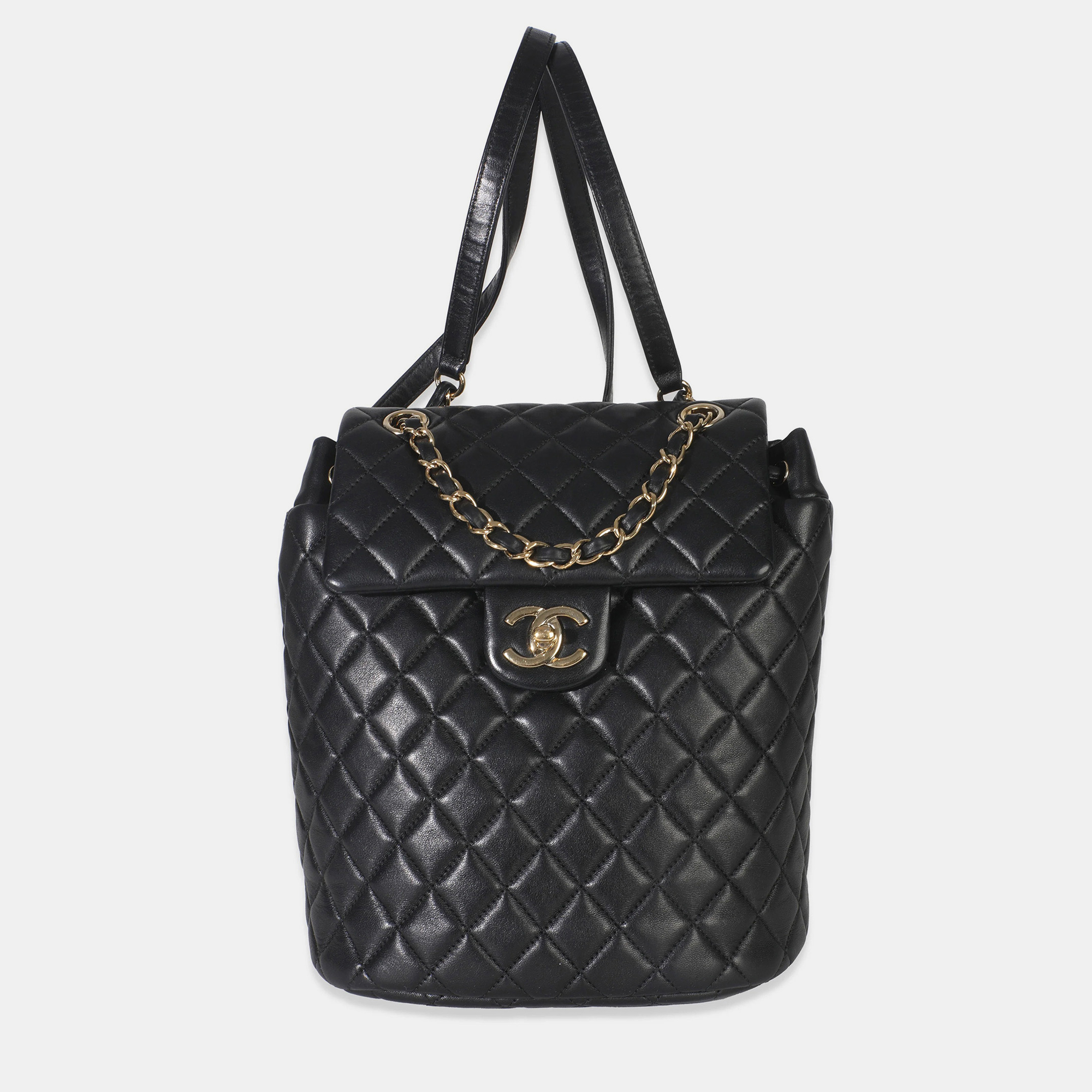 

Chanel Black Lambskin Quilted Small Urban Spirit Backpack