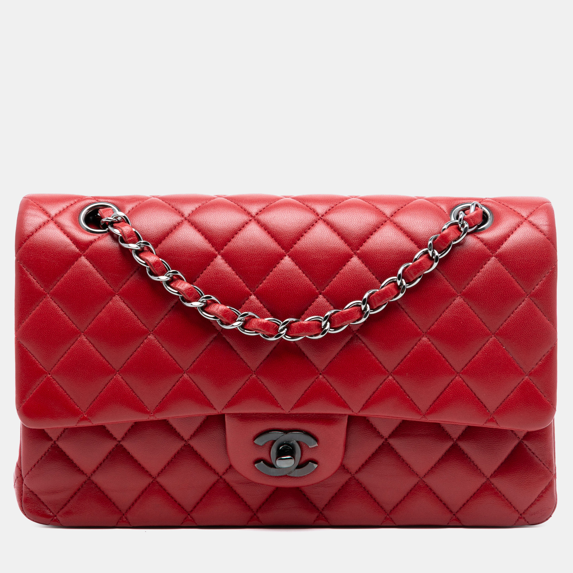 

Chanel Red Medium Classic Lambskin Double Flap