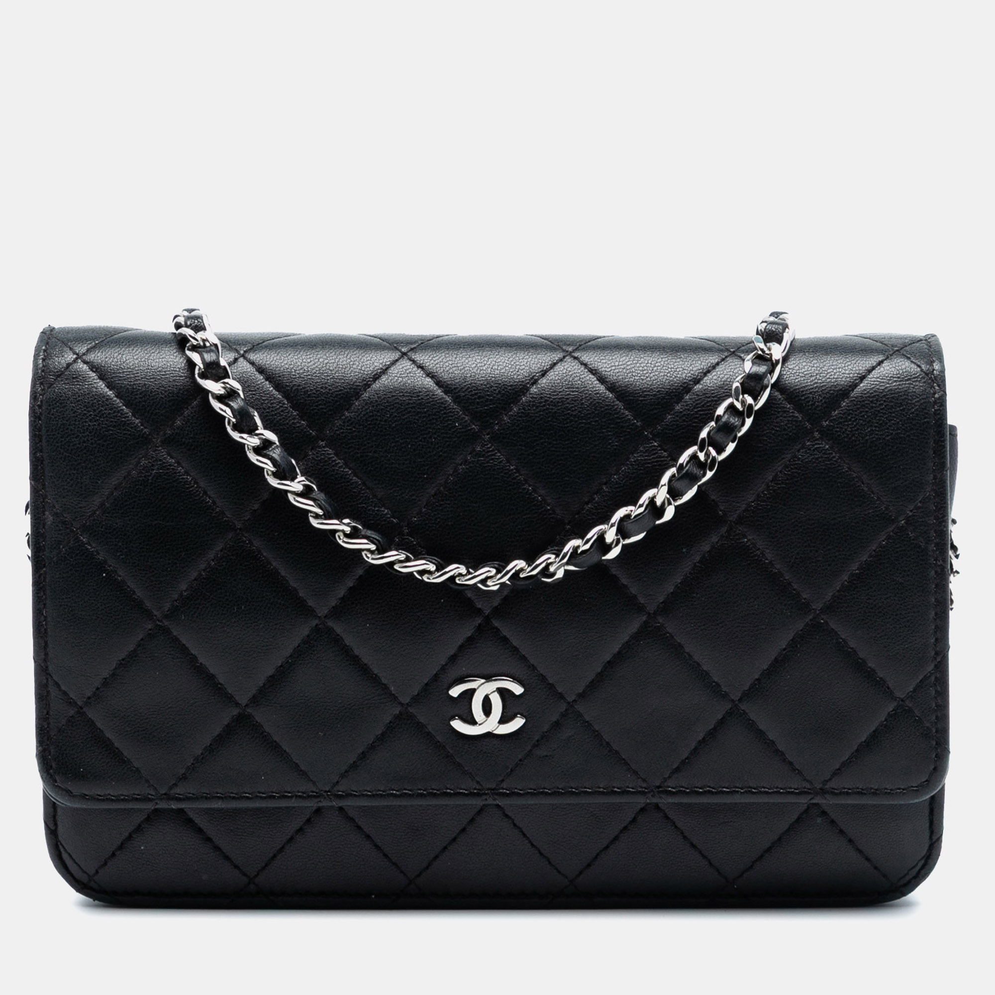 

Chanel Black CC Quilted Lambskin Wallet On Chain