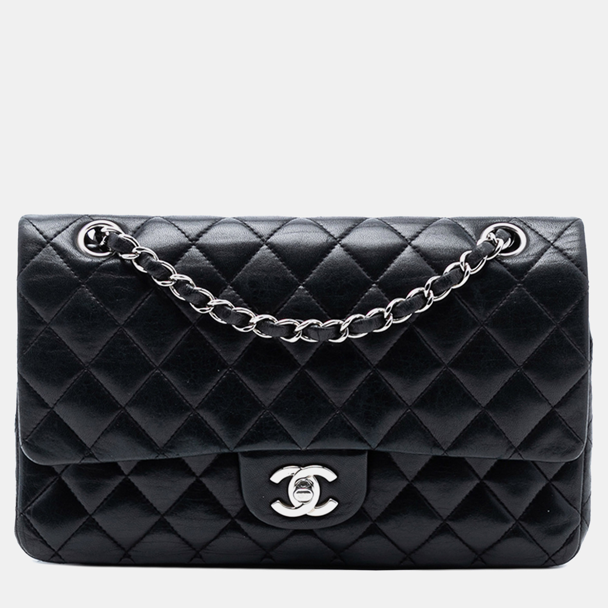 

Chanel Black Medium Classic Lambskin Double Flap