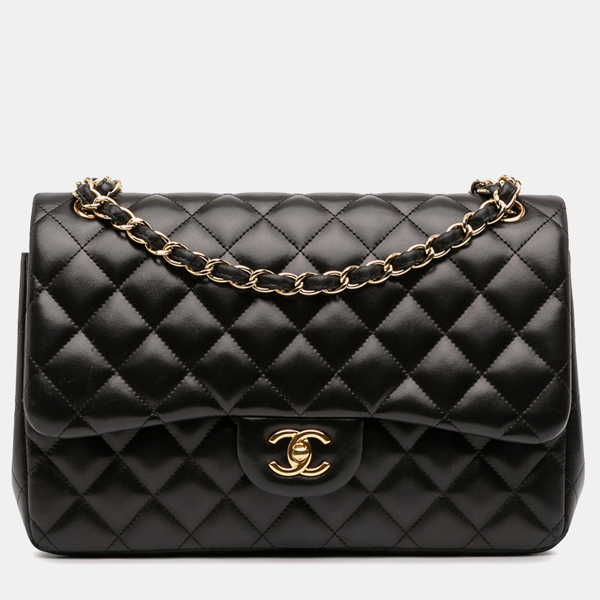 

Chanel Black Jumbo Classic Lambskin Double Flap