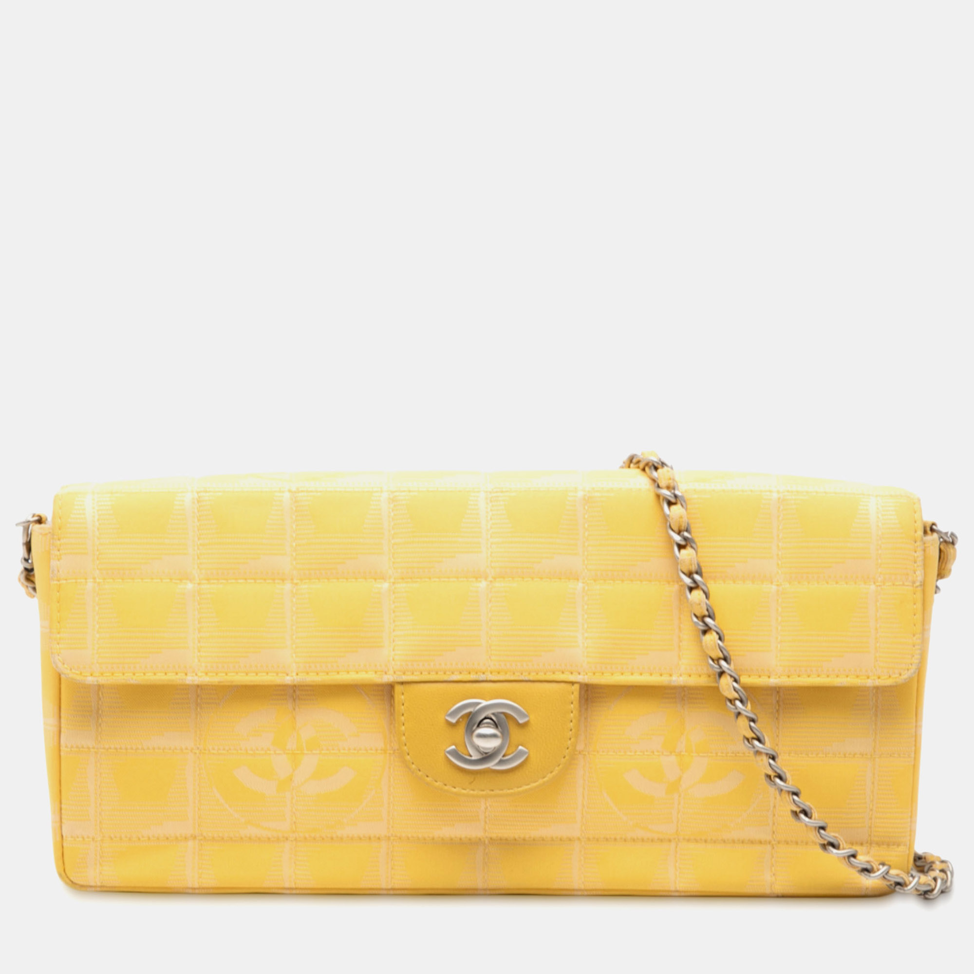 

Chanel Yellow New Travel Line Nylon East West Flap