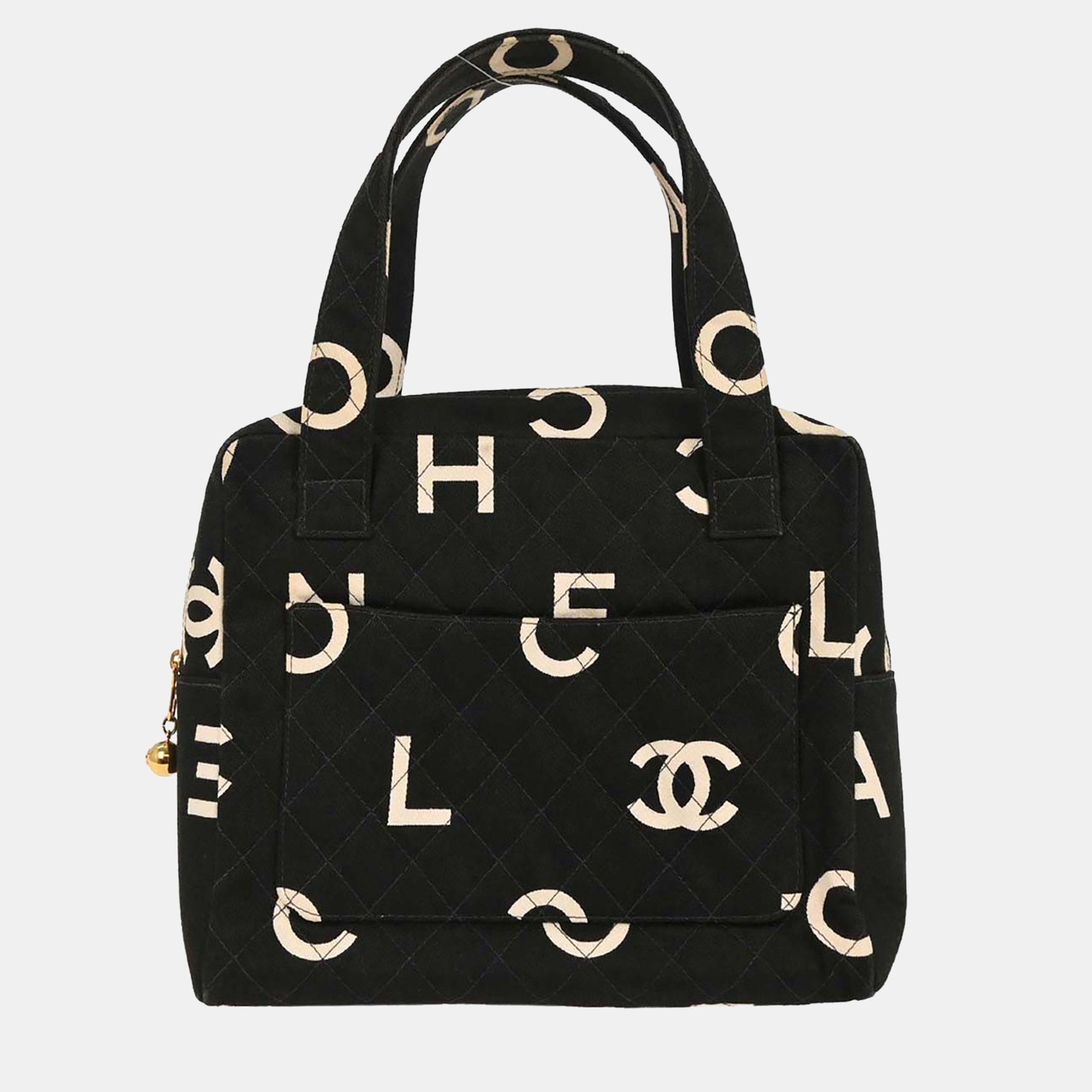 

Chanel Black Canvas Handbag