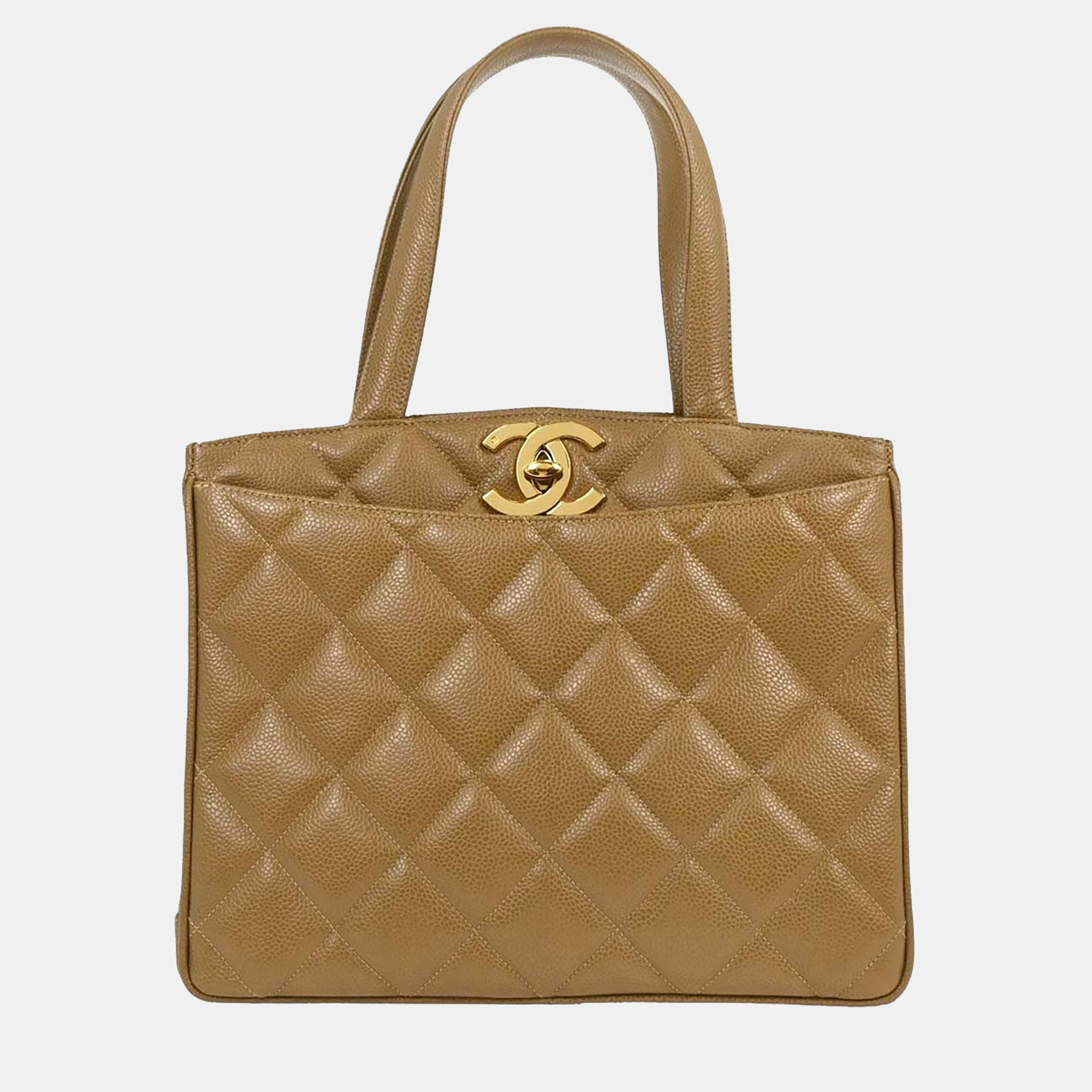 

Chanel Beige Calfskin Handbag