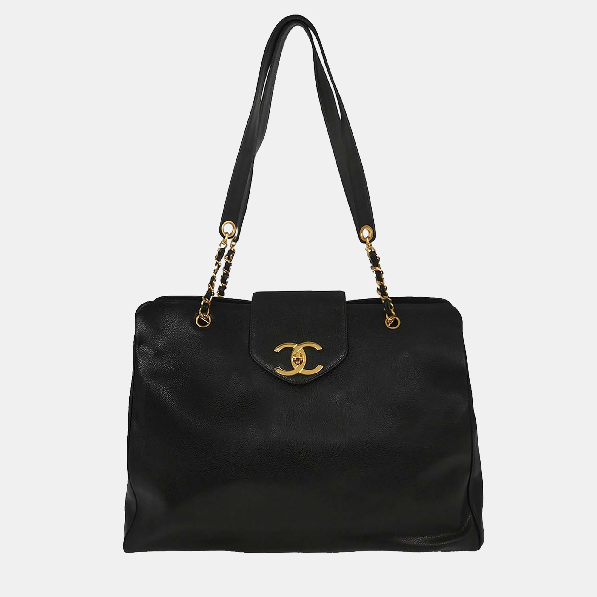 

Chanel Black Calfskin Supermodel Tote Shoulder Bag