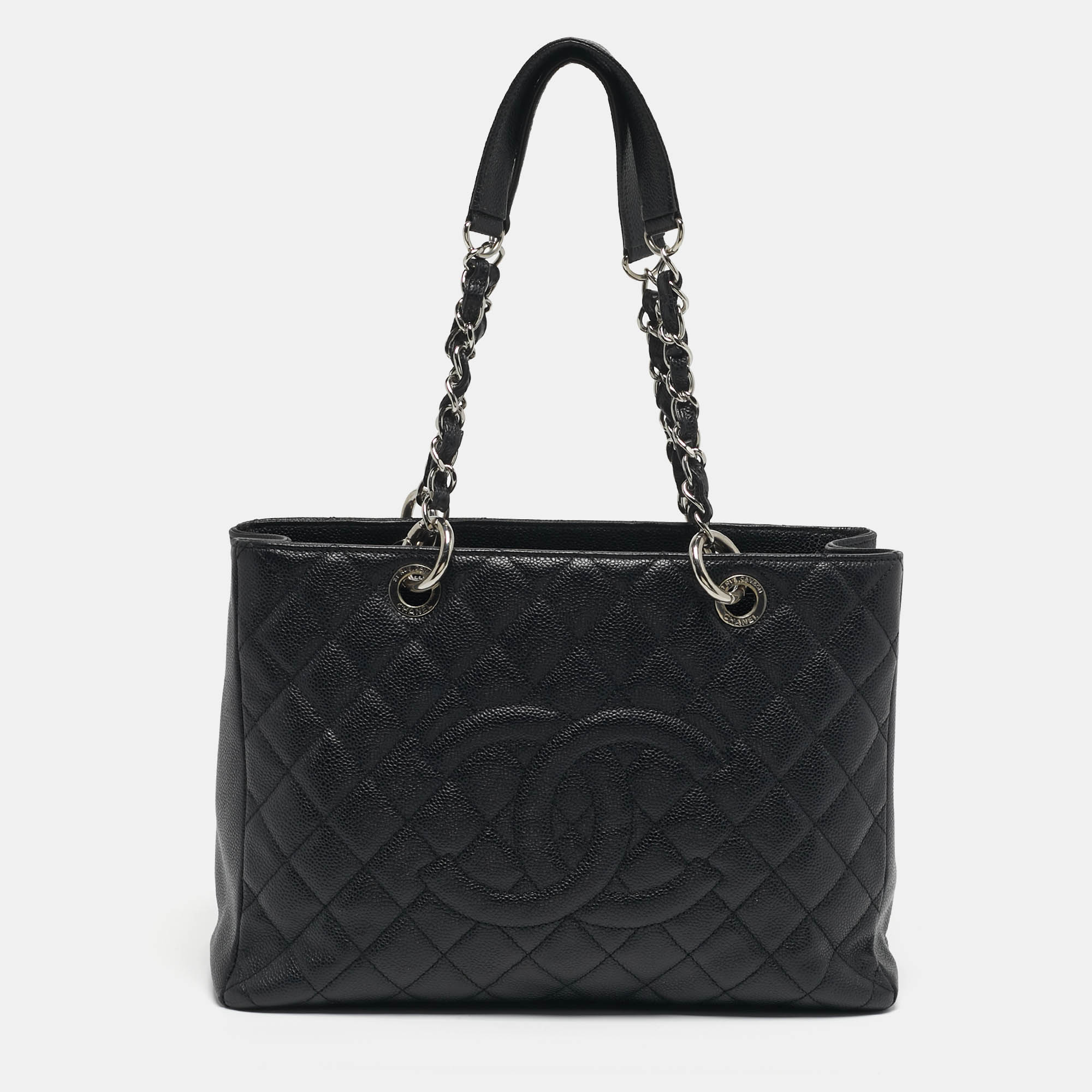 

Chanel GST Black Quilted Caviar Leather Shopper Tote