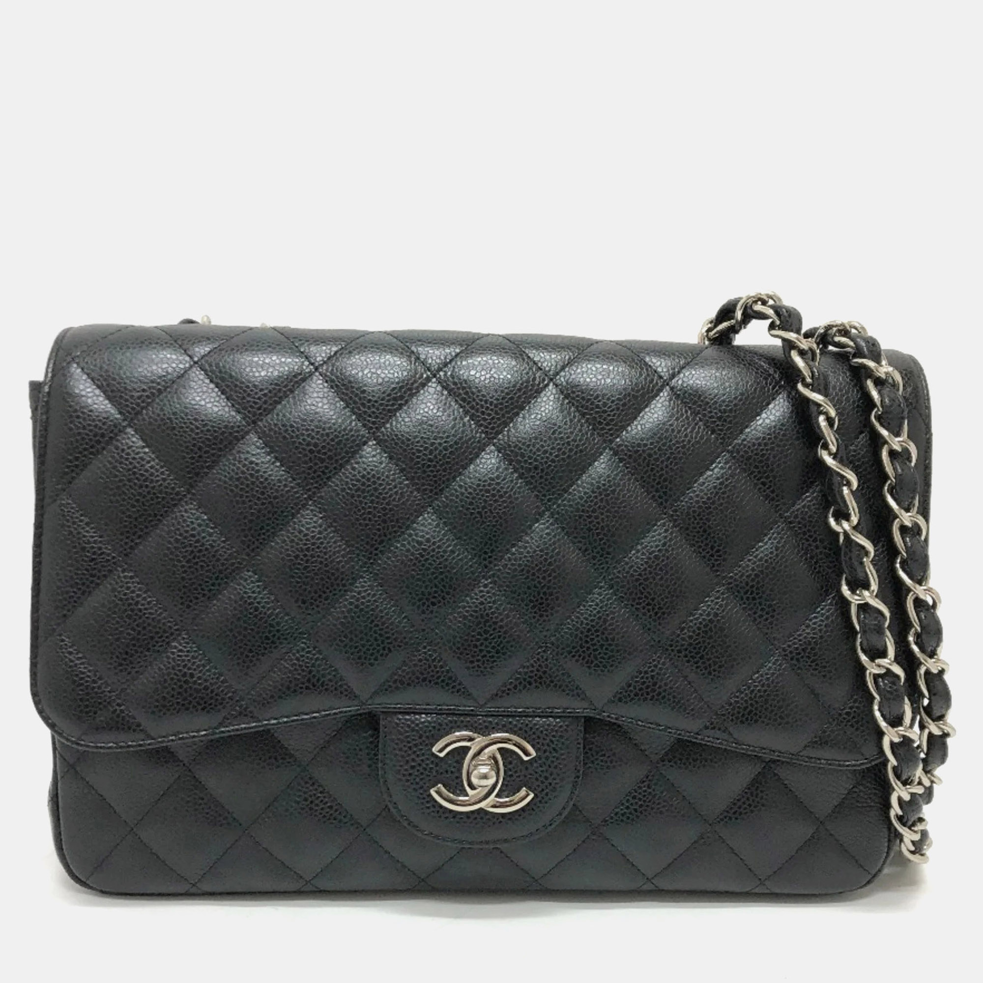 

Chanel Matelasse 30 W Chain Shoulder Bag Caviar Skin Black