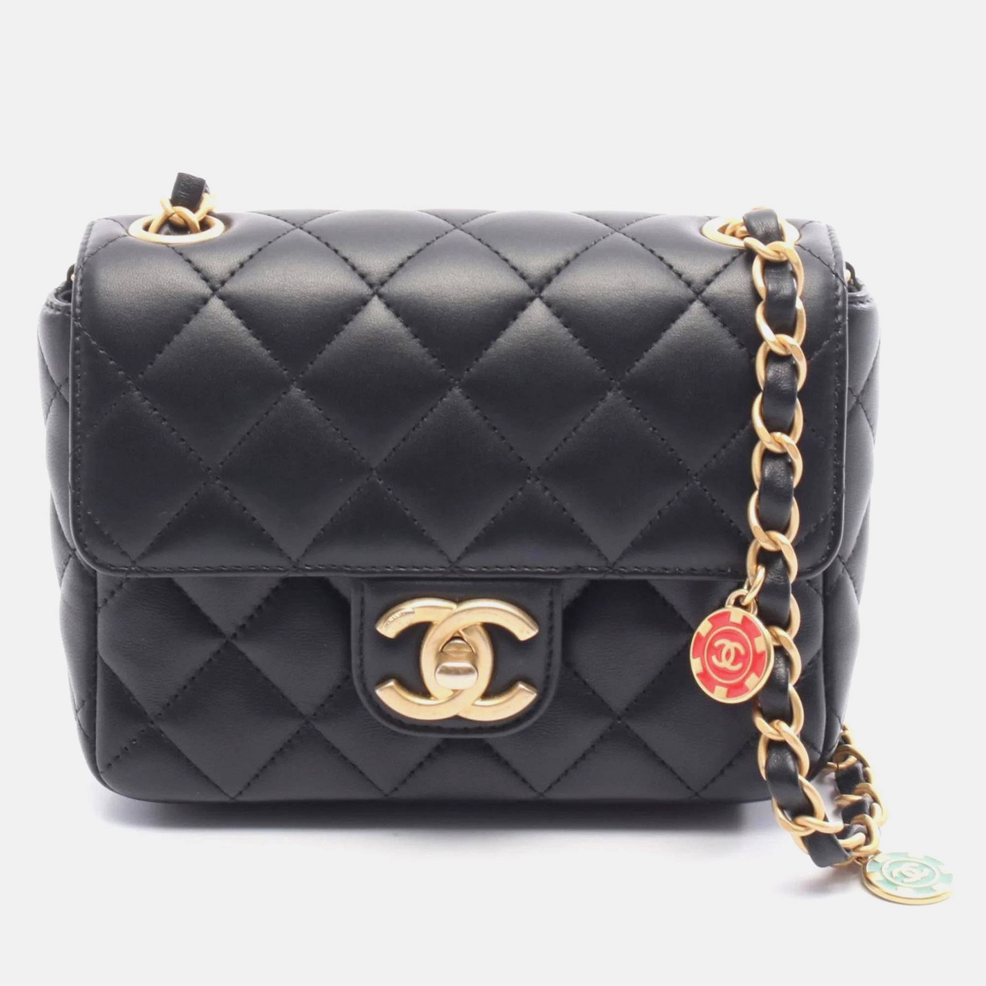 

Chanel Mini Matelasse Shoulder Bag Leather Black