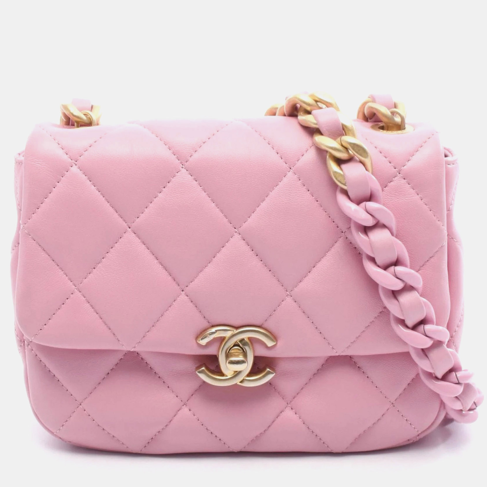 

Chanel Mini Matelasse Shoulder Bag Leather Pink
